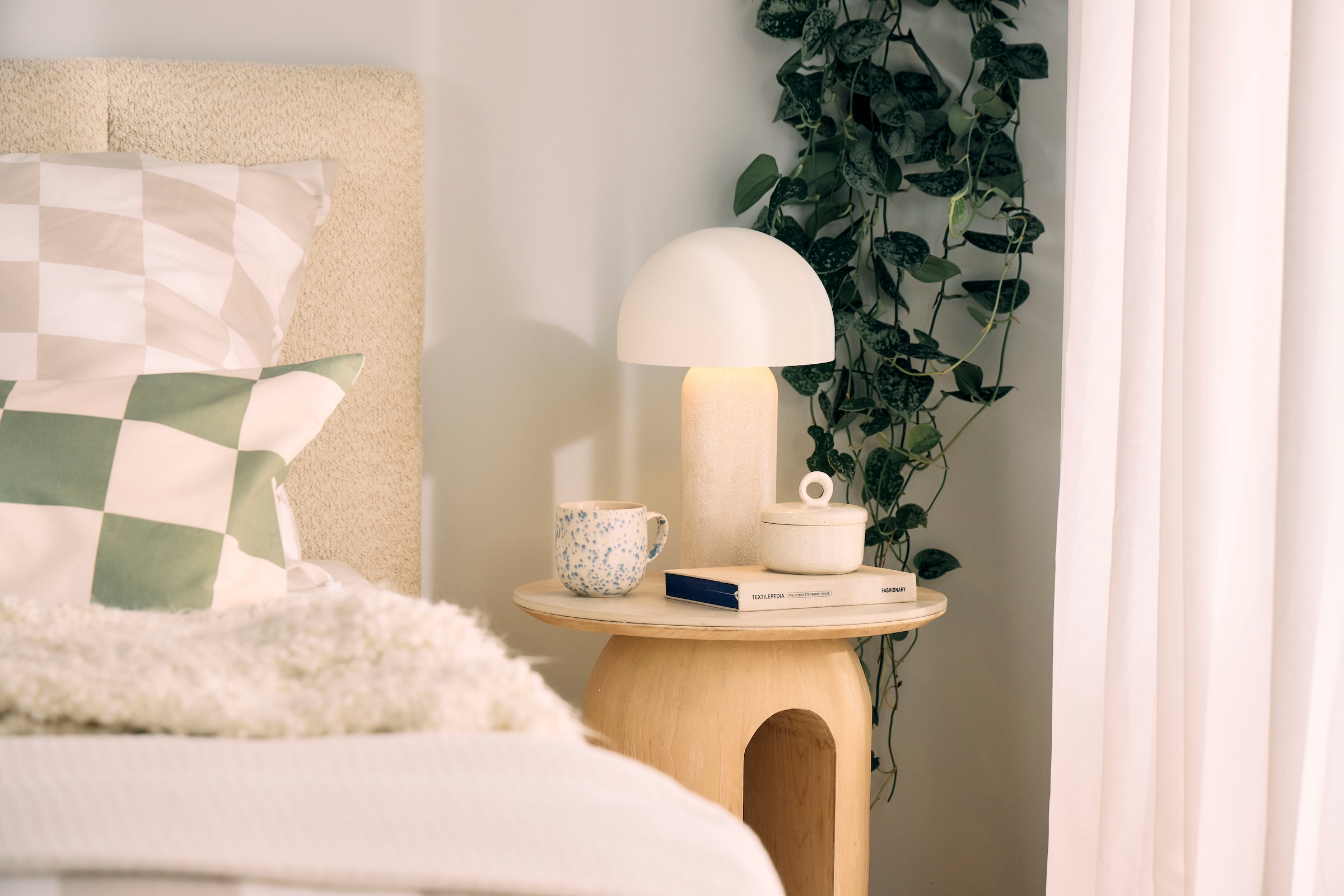 homsy by Ana Johnson Tischleuchte »LUMEVA Pilz Lampe« E14 warmweiß - kaltweiß Keramik, Pilzleuchte, Höhe 38cm