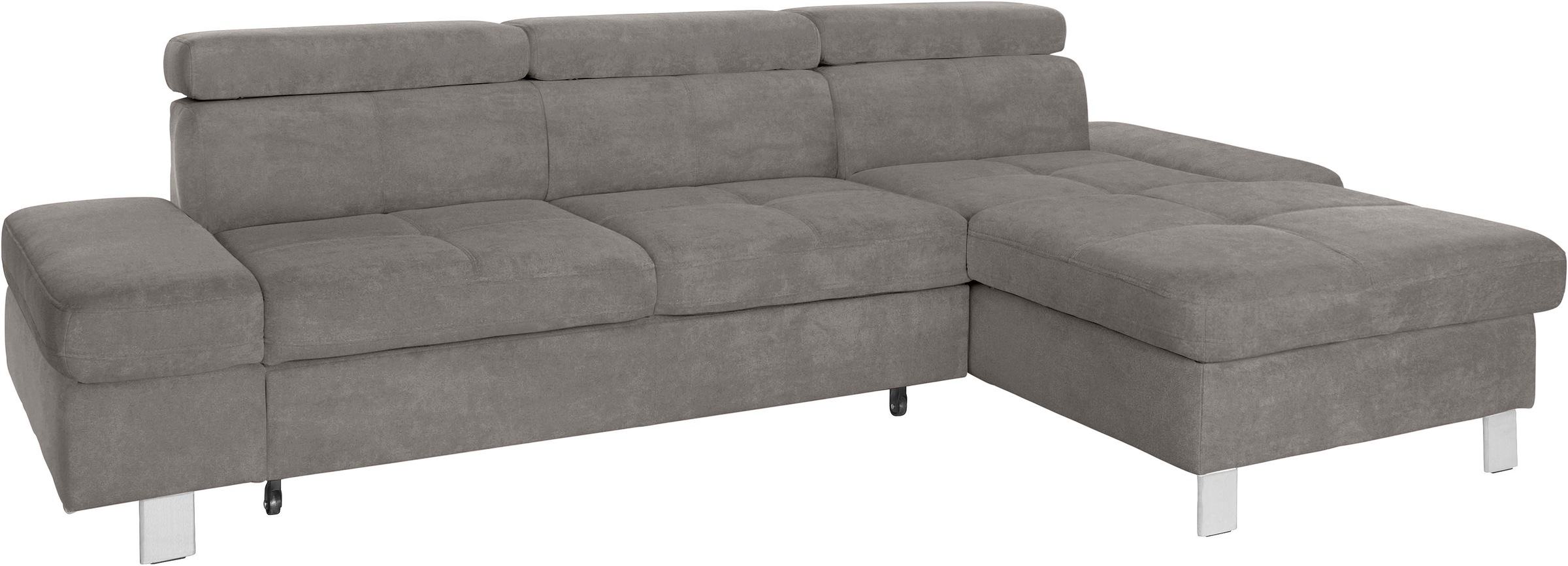 exxpo - sofa fashion Ecksofa »Fiji, hochwertige Detailverarbeitung im Sitz und Rücken, L-Form«, bequem durch Kopf- und Armteilverstellung, wahlweise mit Bettfunktion