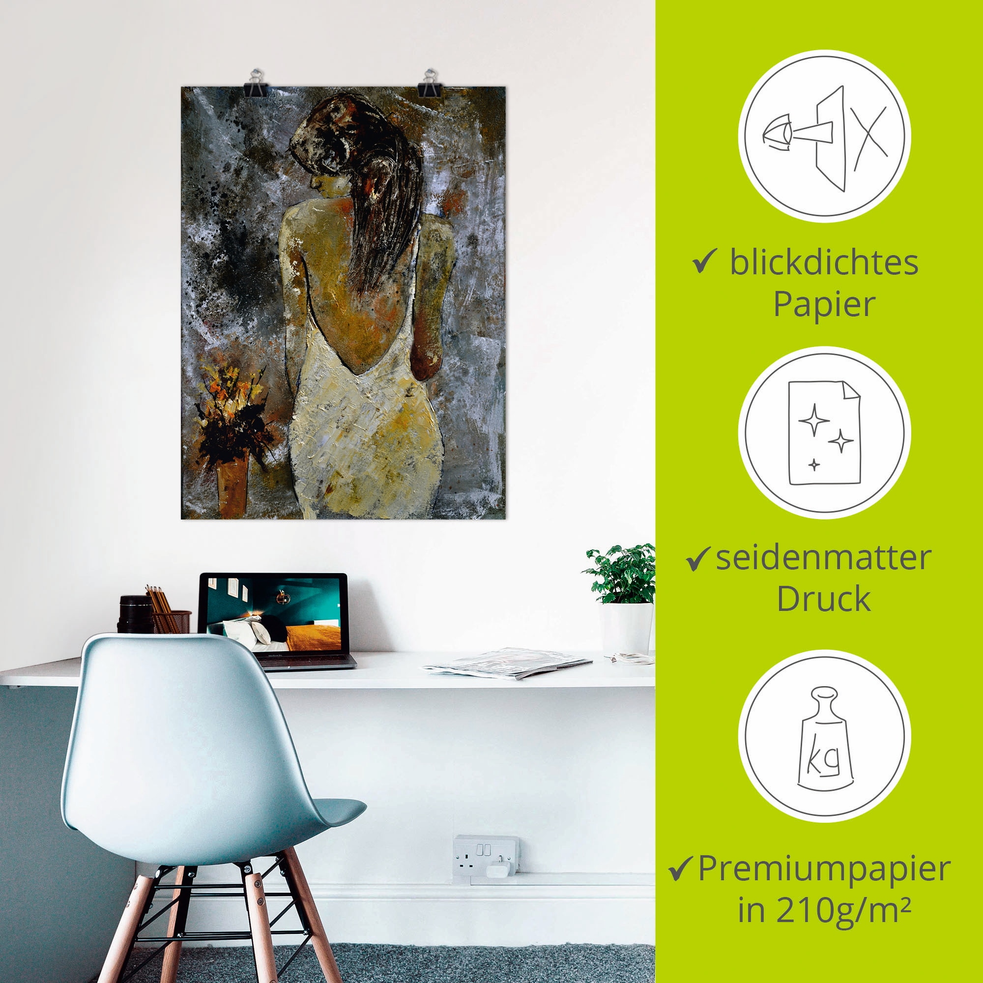Artland Wandbild »Junge Frau«, Frau, (1 St.), als Leinwandbild, Poster in verschied. Größen