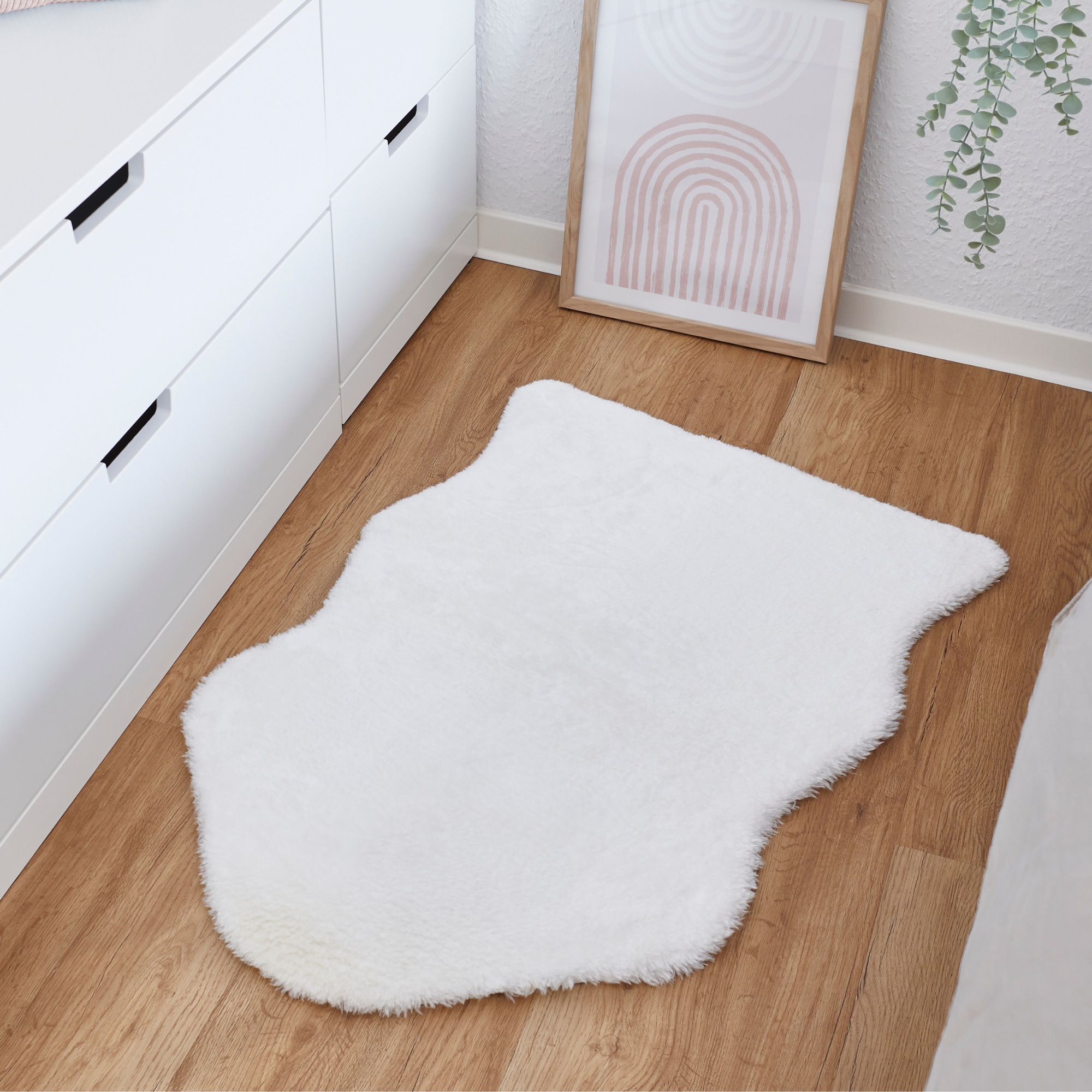 Andiamo Fellteppich »Lamm Fellimitat« fellförmig 20 mm Höhe Kunstfell, besonders weich durch Microfaser, Kudenliebling