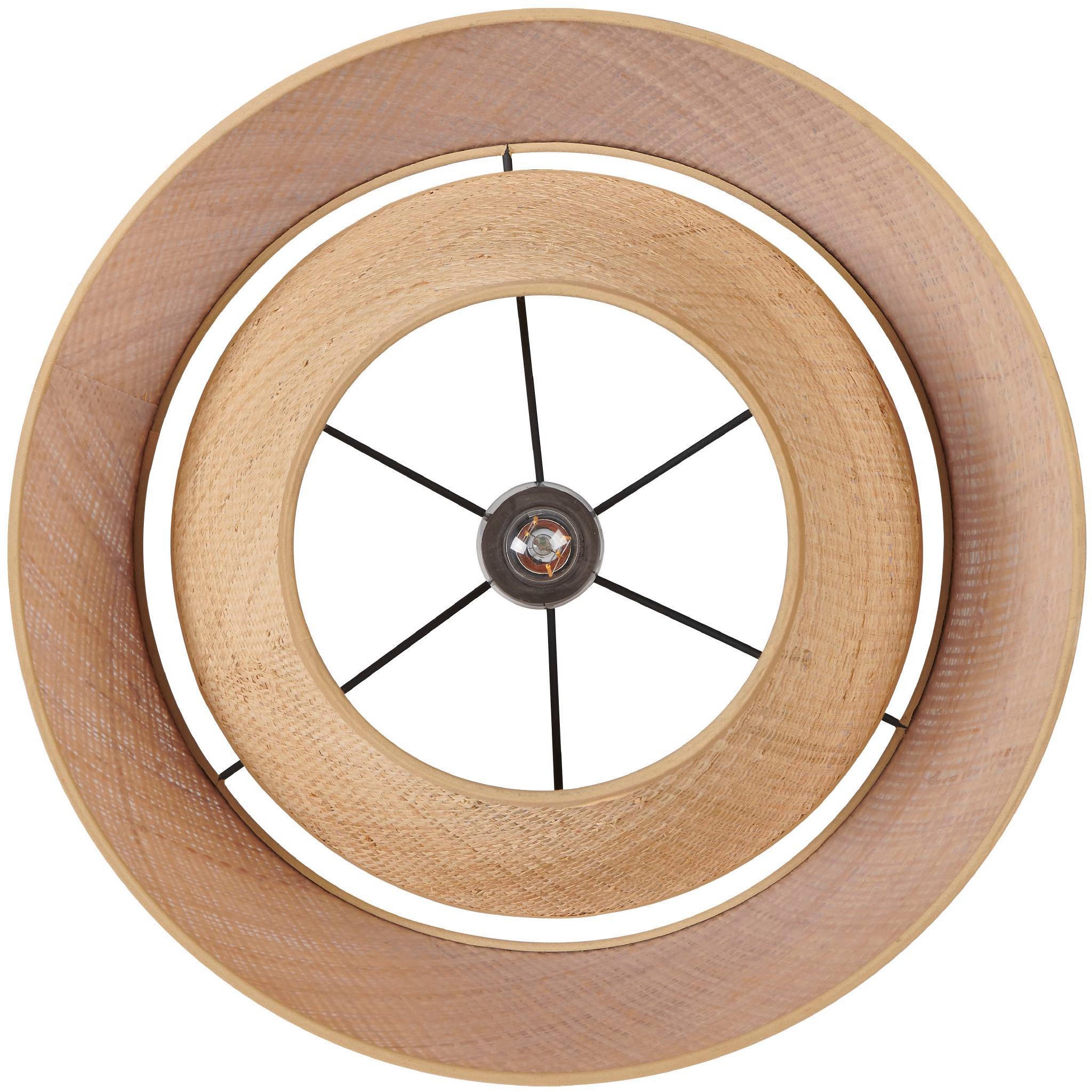 EGLO Hängeleuchte »Marford Hängelampe, Pendelleuchte Boho Japanisch, Esszimmerlampe, E27« E27 1 Stk. Hängeleuchte - H110 x Ø50 cm - schwarz - 1X60W exkl.