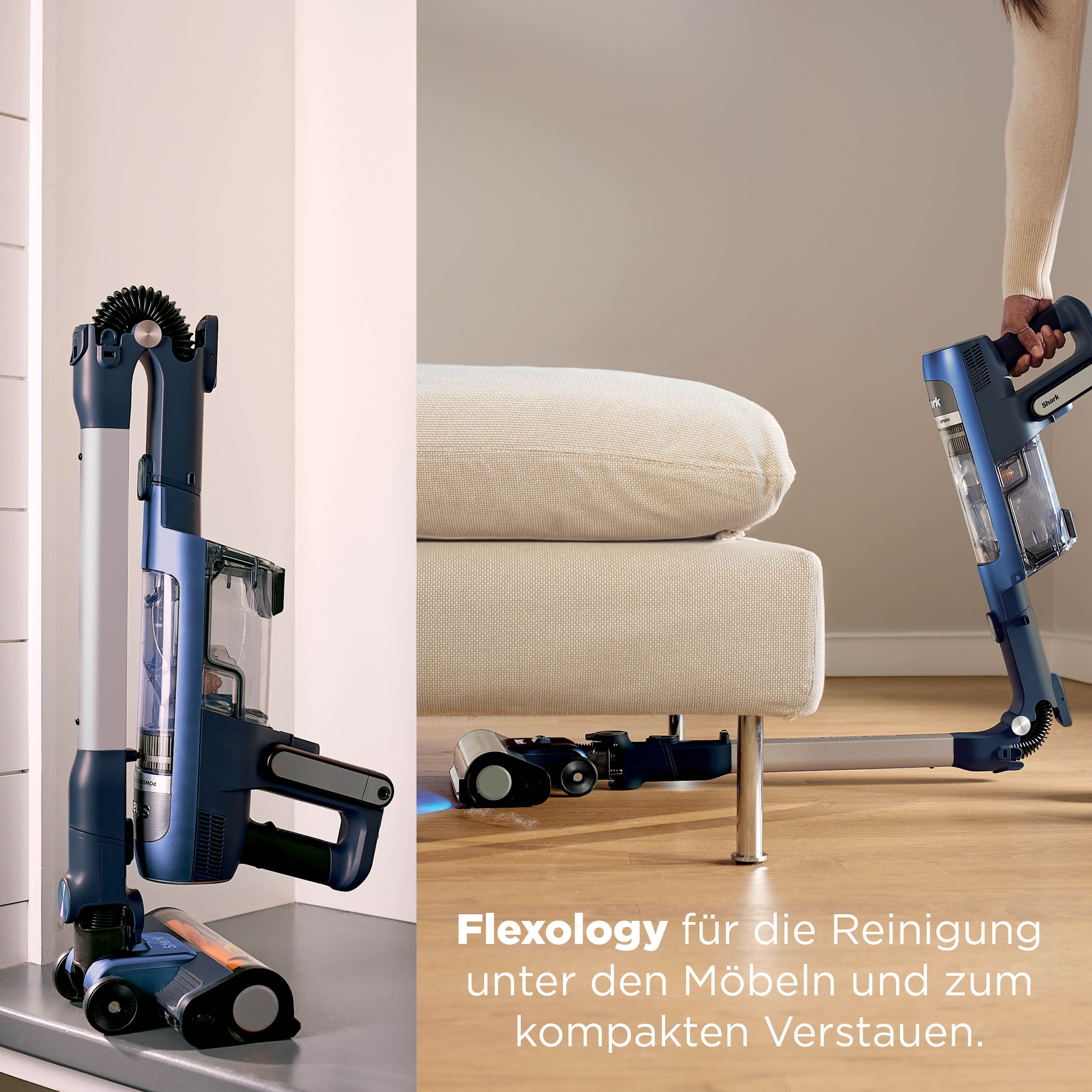 Shark Akku-Hand-und Stielstaubsauger »Shark PowerDetect Speed Pet Pro Clean and Empty IA3241EUT« Reveal-Technologie:, Flexology