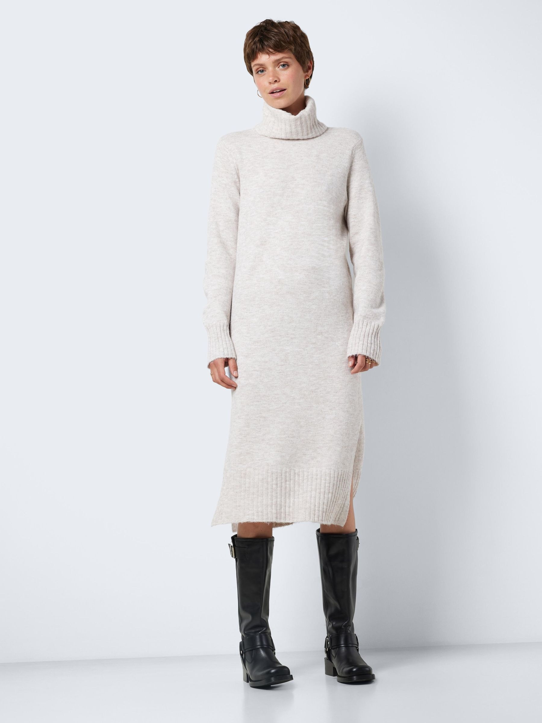 Noisy may Strickkleid »NMVIOLA L/S ROLLNECK KNIT DRESS FWD NOOS«