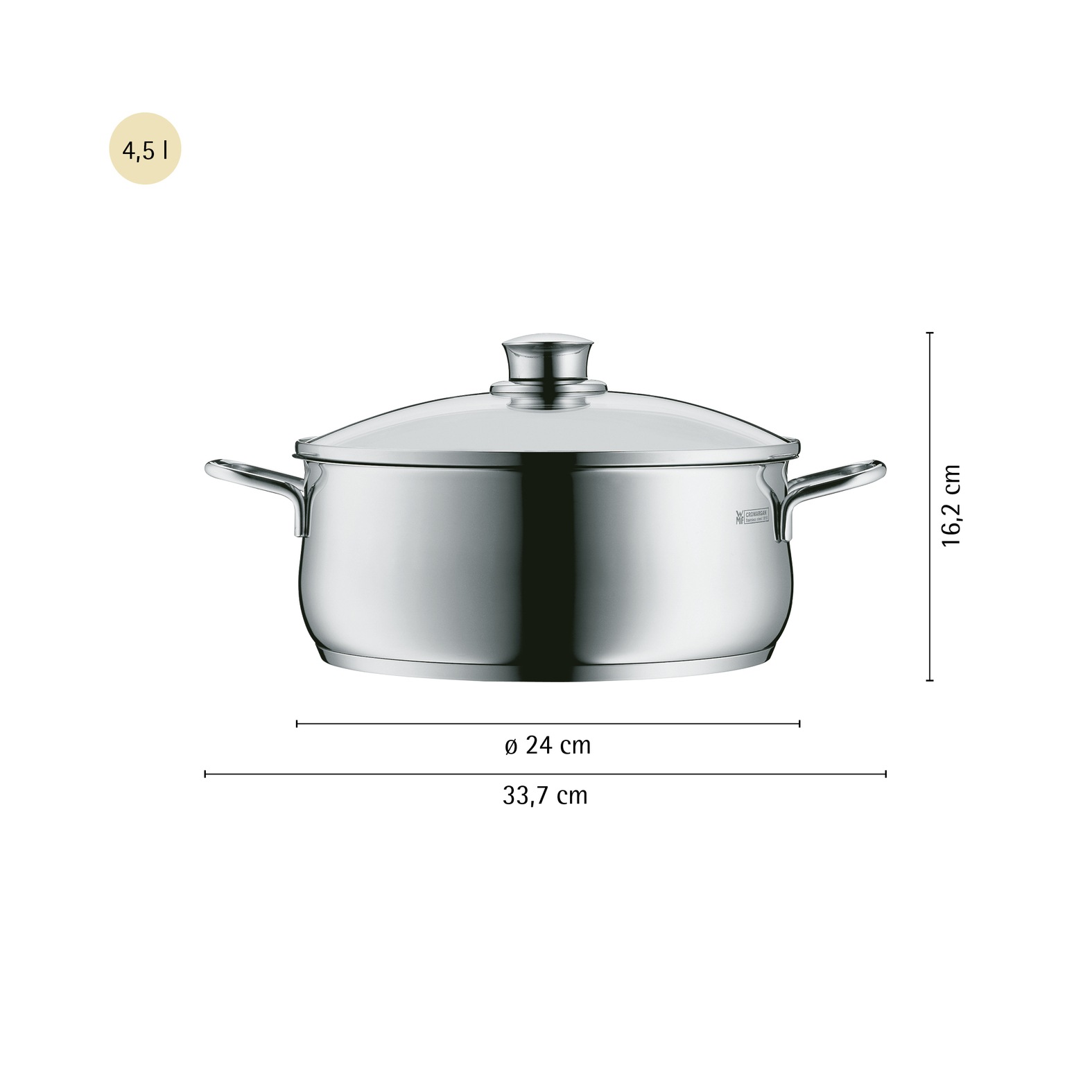 WMF Bratentopf »Diadem Plus« 2 Stk. tlg. Cromargan® Edelstahl Rostfrei 18/10