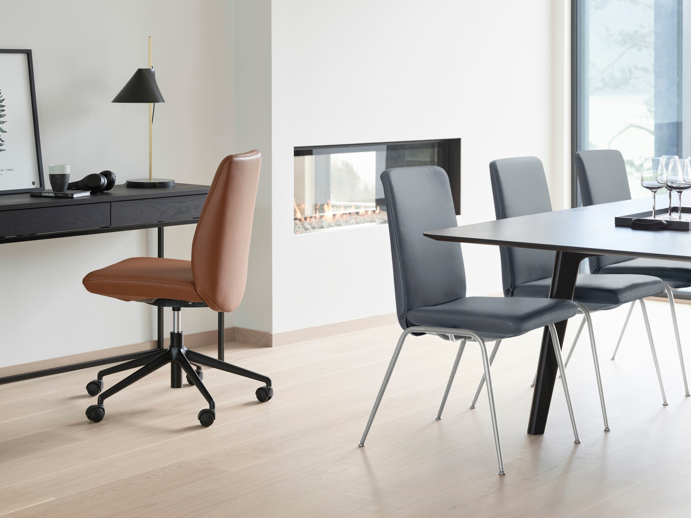 Stressless® Polsterstuhl »Laurel«, Leder BATICK, Low Back, Größe M, mit Beinen aus Stahl in Chrom matt