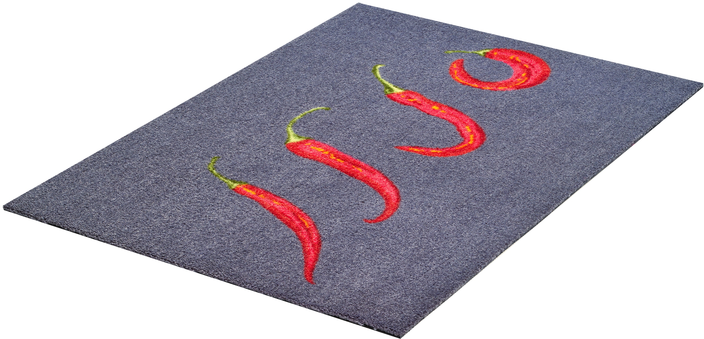 Fußmatte »Hot Chili«, rechteckig, Schmutzfangmatte, Motiv Chilis, waschbar, den