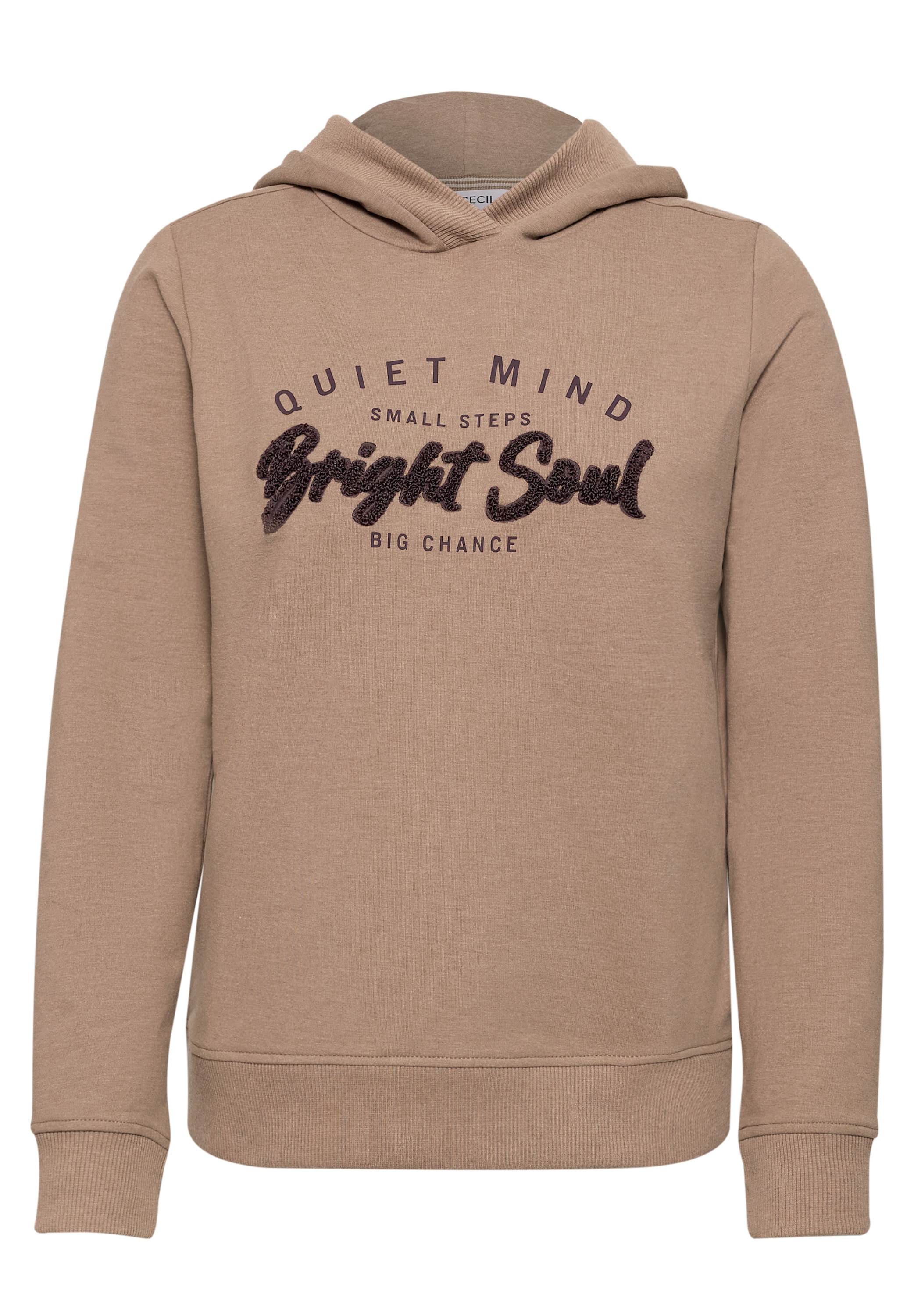 Cecil Kapuzensweatshirt , Hoodie mit Details in Rippstruktur
