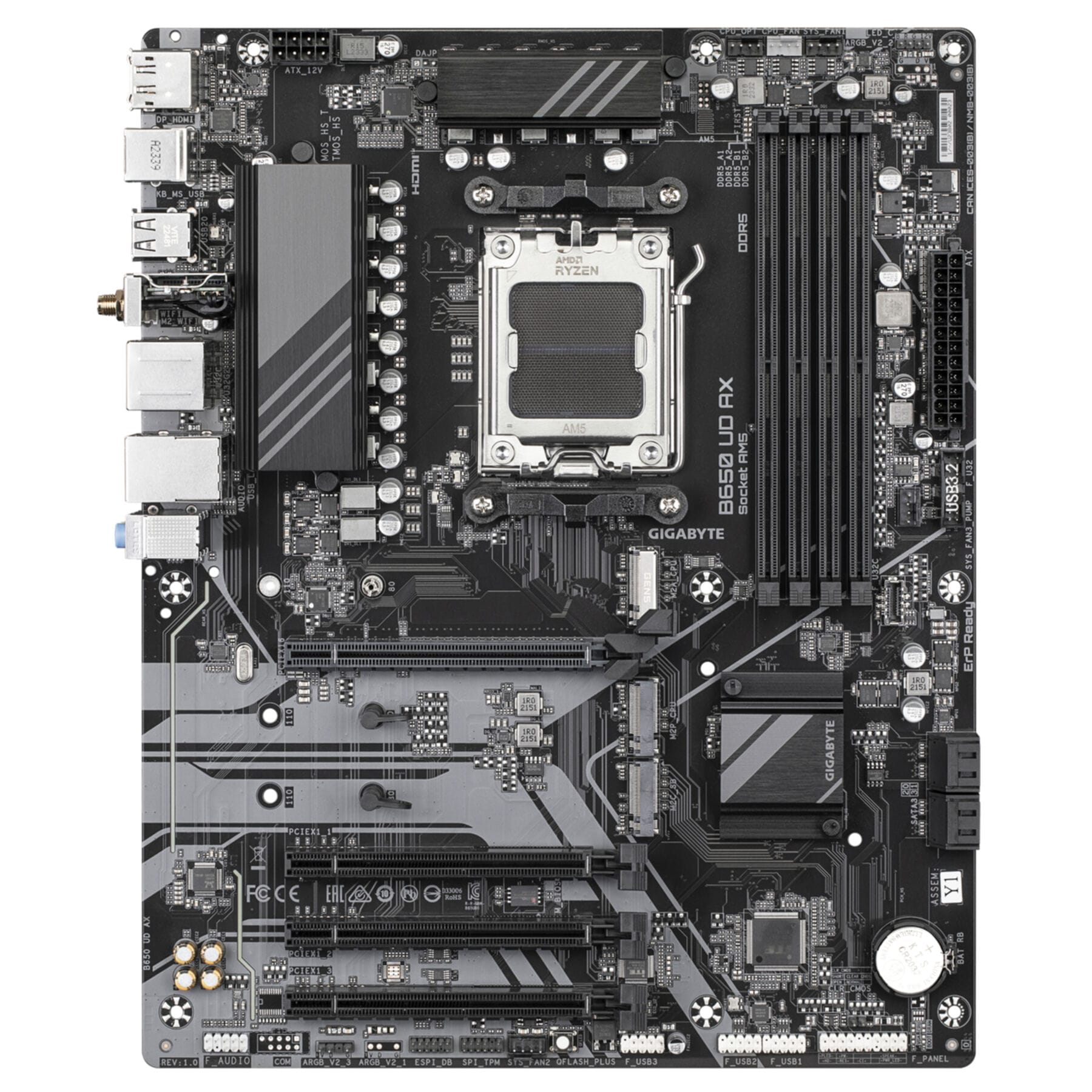 Gigabyte Mainboard »B650 UD AX Motherboard - Unterstützt AMD Ryzen 9000 Serie CPUs, 6+2+2«