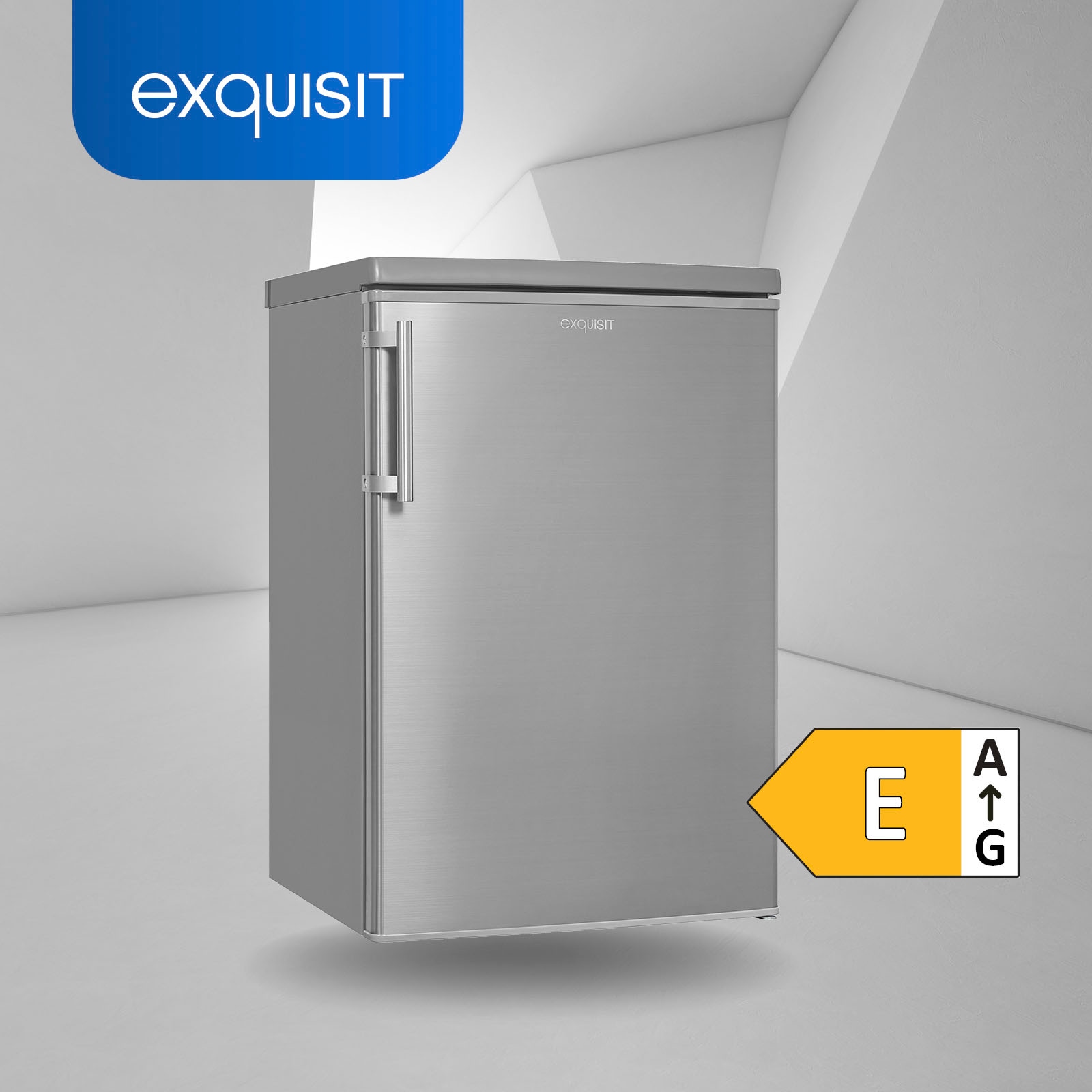 KS16-4-HE-040E breit jetzt Kühlschrank, 85,5 exquisit cm bei 55,0 cm inoxlook, hoch, OTTO