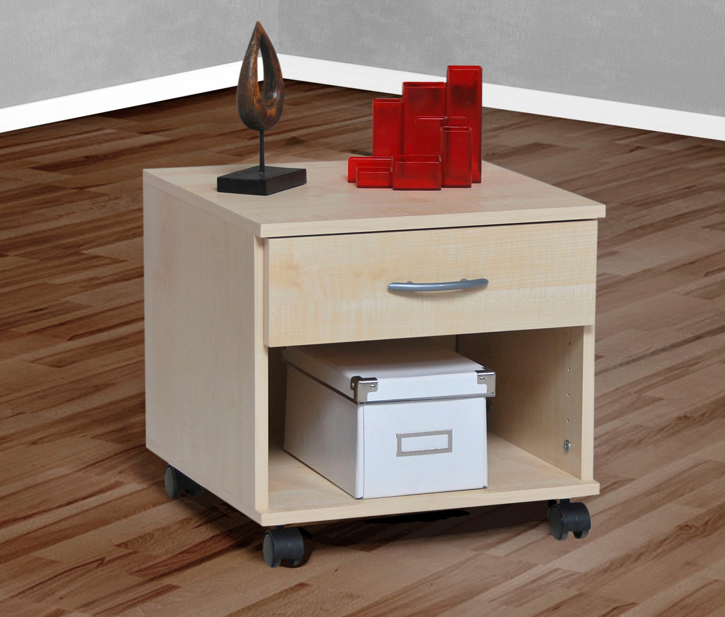 VOGL Möbelfabrik Rollcontainer »Barrie, Bürocontainer, Nachtschrank«, (1 St.), Ausführungen mit/ohne Schubladen, Höhe 41 cm, Made in Germany