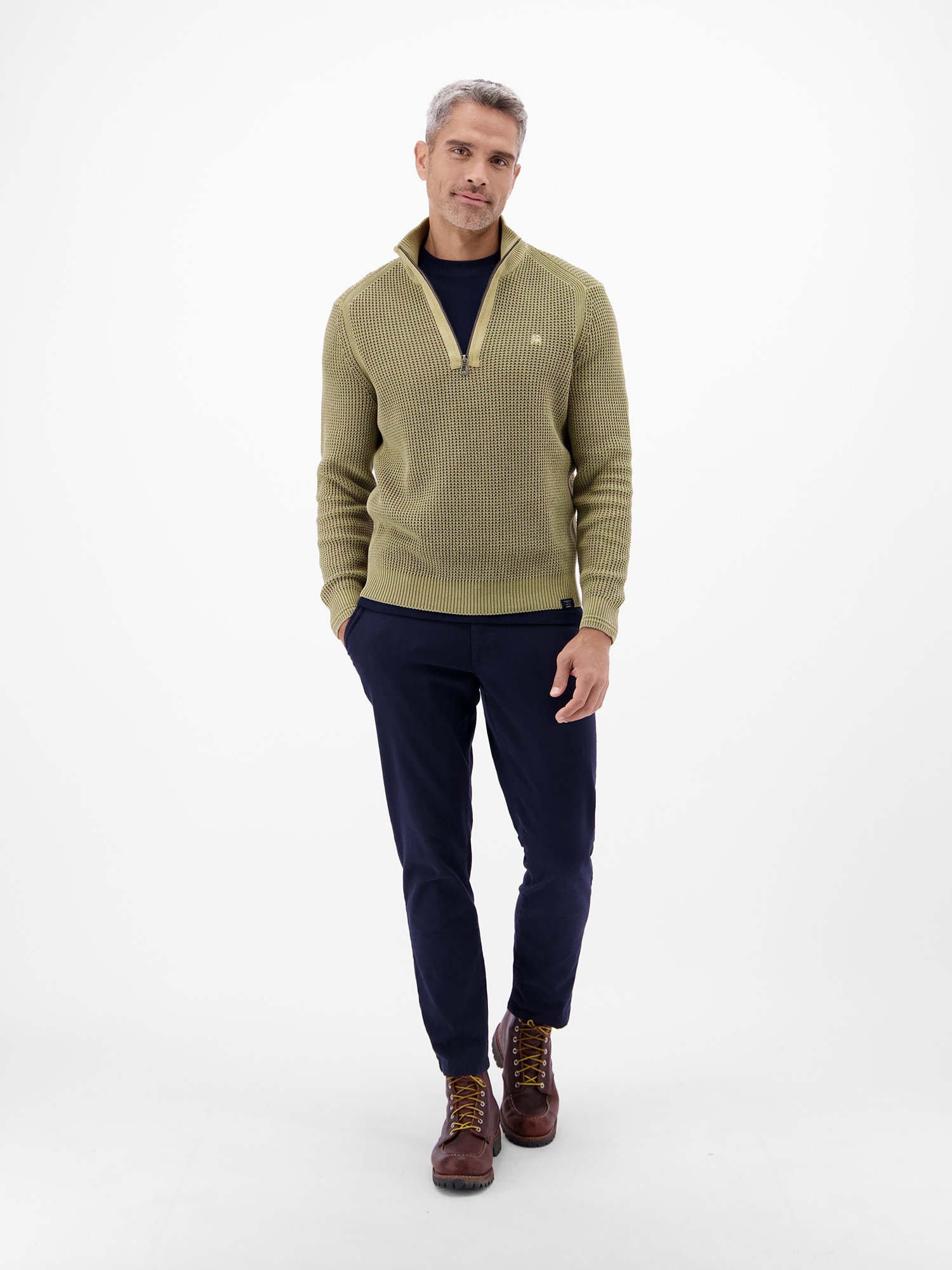 LERROS Strickpullover »Herren Troyer in Strukturqualität«