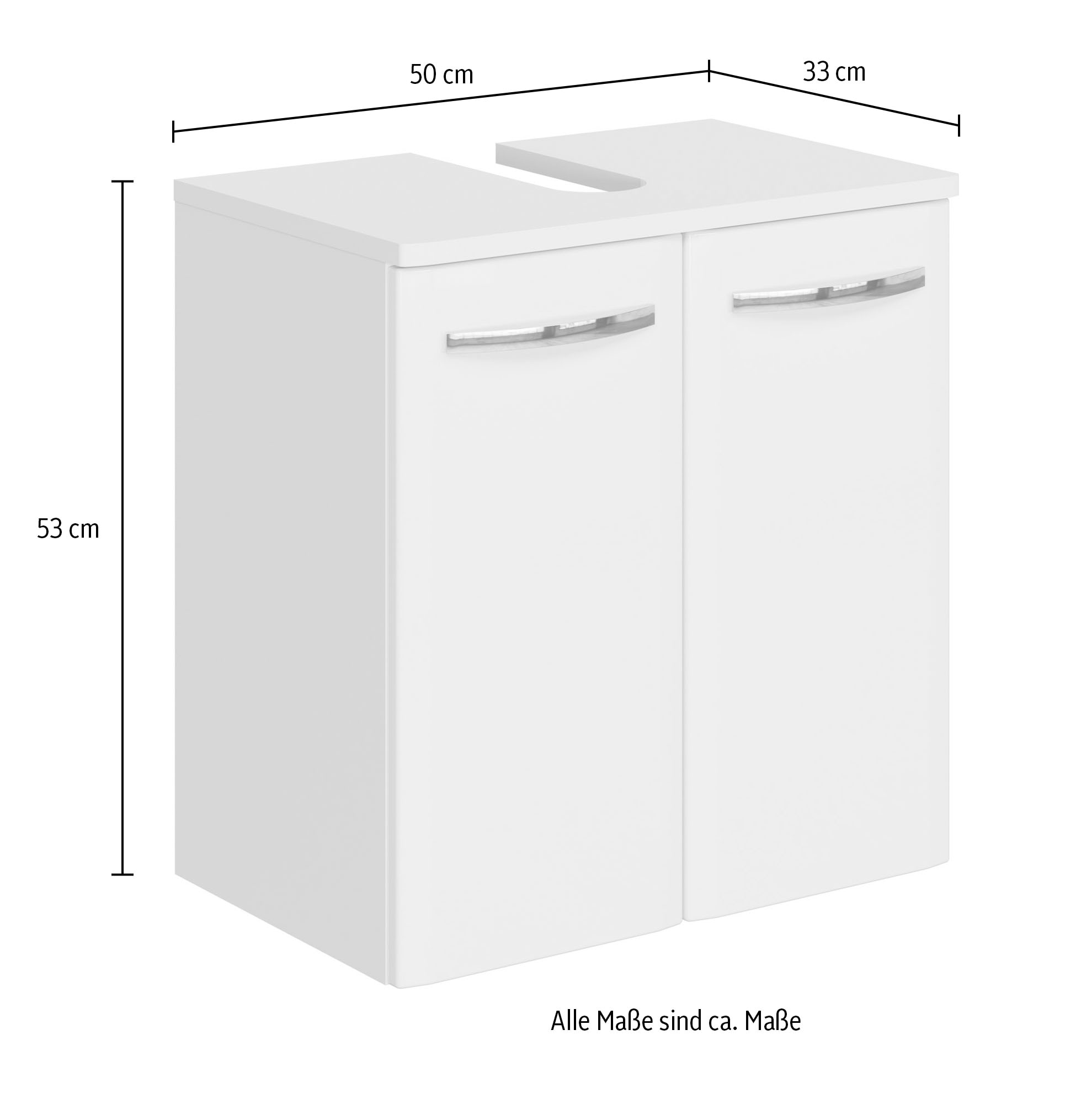 Saphir Waschbeckenunterschrank »Quickset 326, mit 2 Türen, 50cm breit« 1 Stk. tlg.