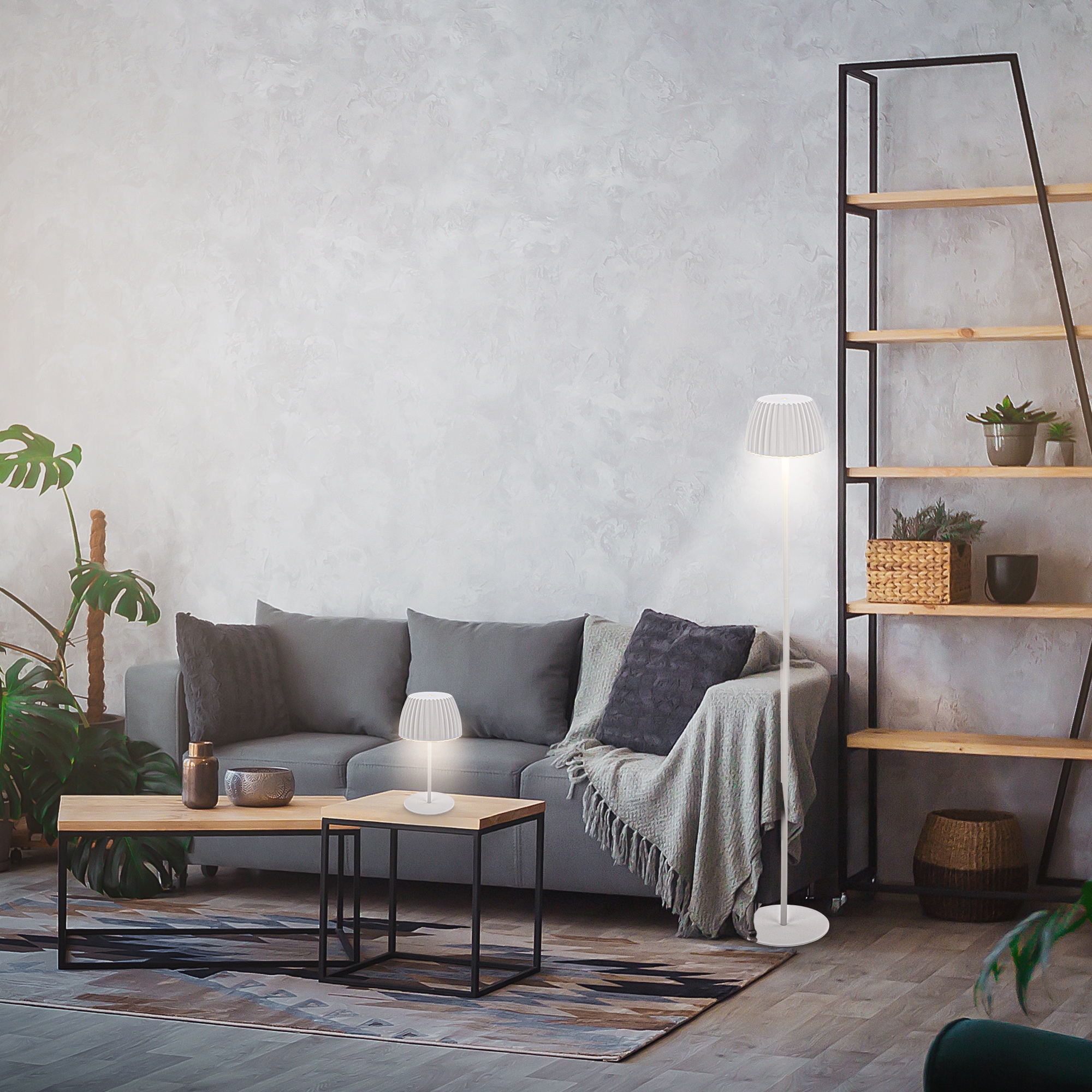 Briloner Leuchten LED Stehlampe »Akku LED Stehleuchte Riffle«