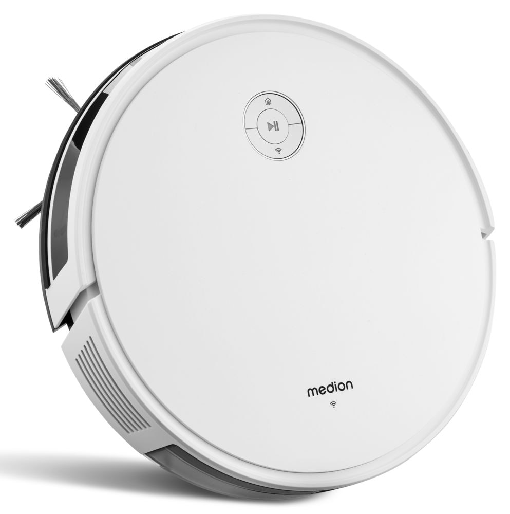 Medion® Saugroboter »S35 (MD 11899), intelligente S-Linien Navigation, 4 kPa Saugleistung«, App-Steuerung, Teppicherkennung, 120 min Laufzeit, Ladestation