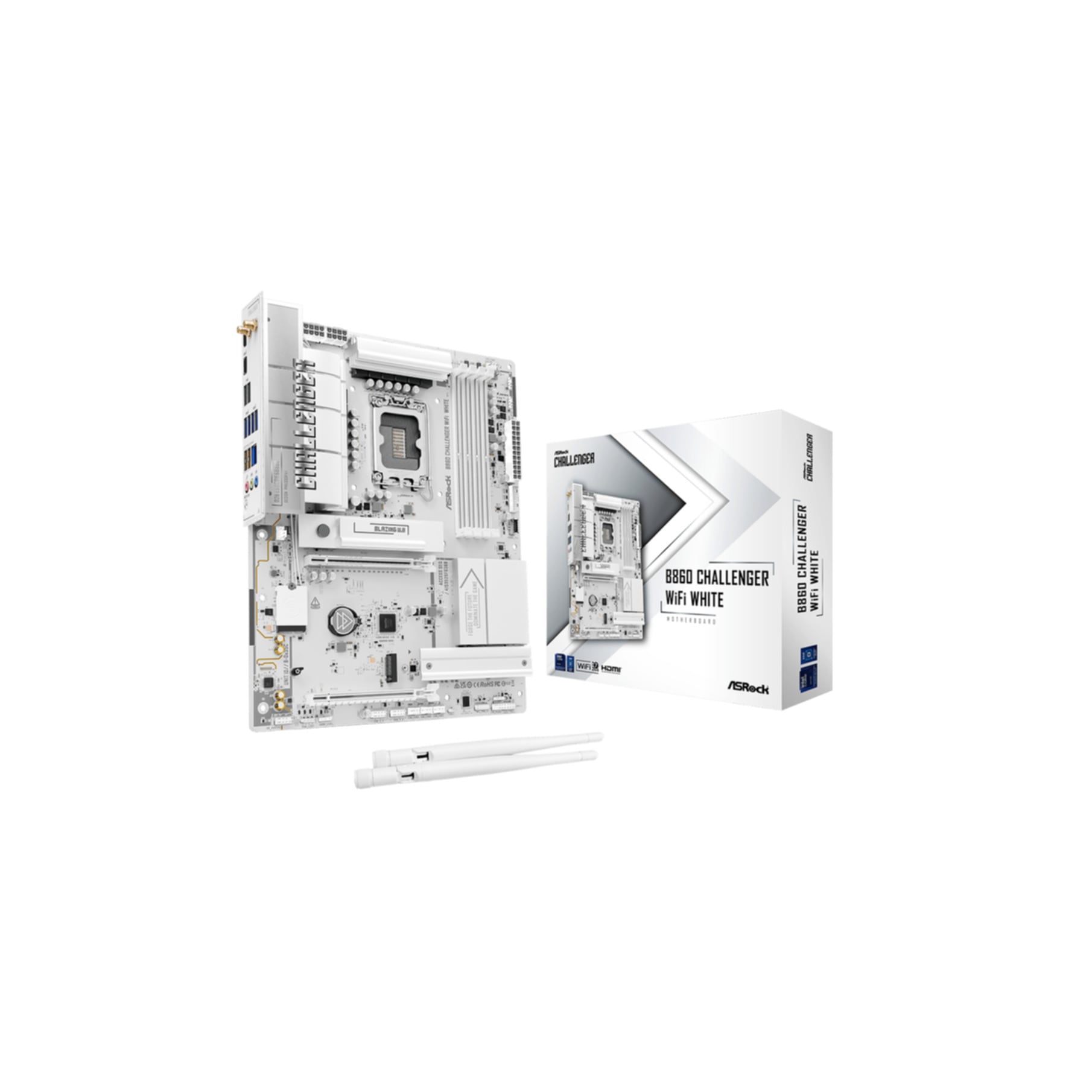 Asrock Mainboard »B860 Challenger WiFi White«