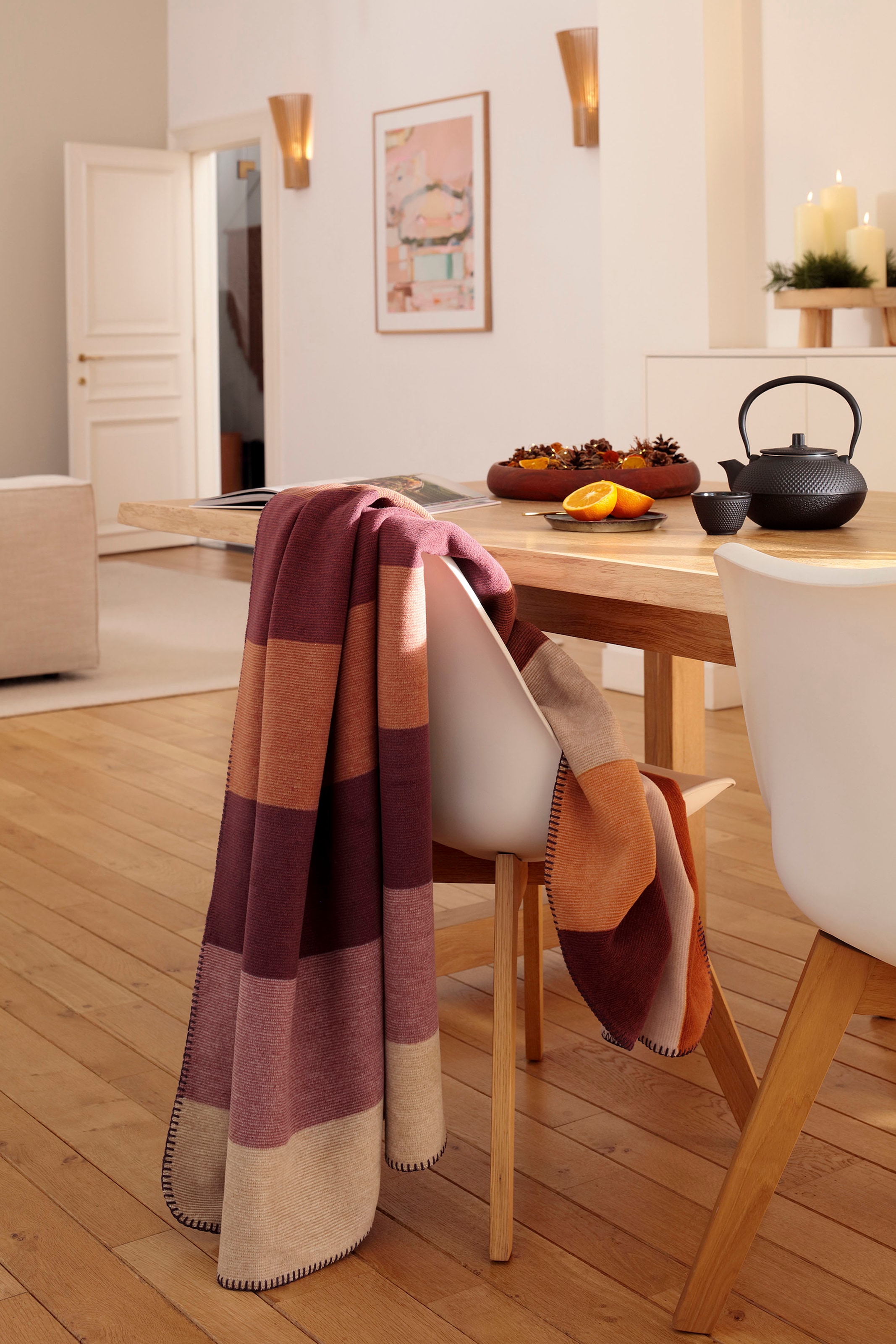 Biederlack Wohndecke »Smooth«, mit modernem Streifendesign