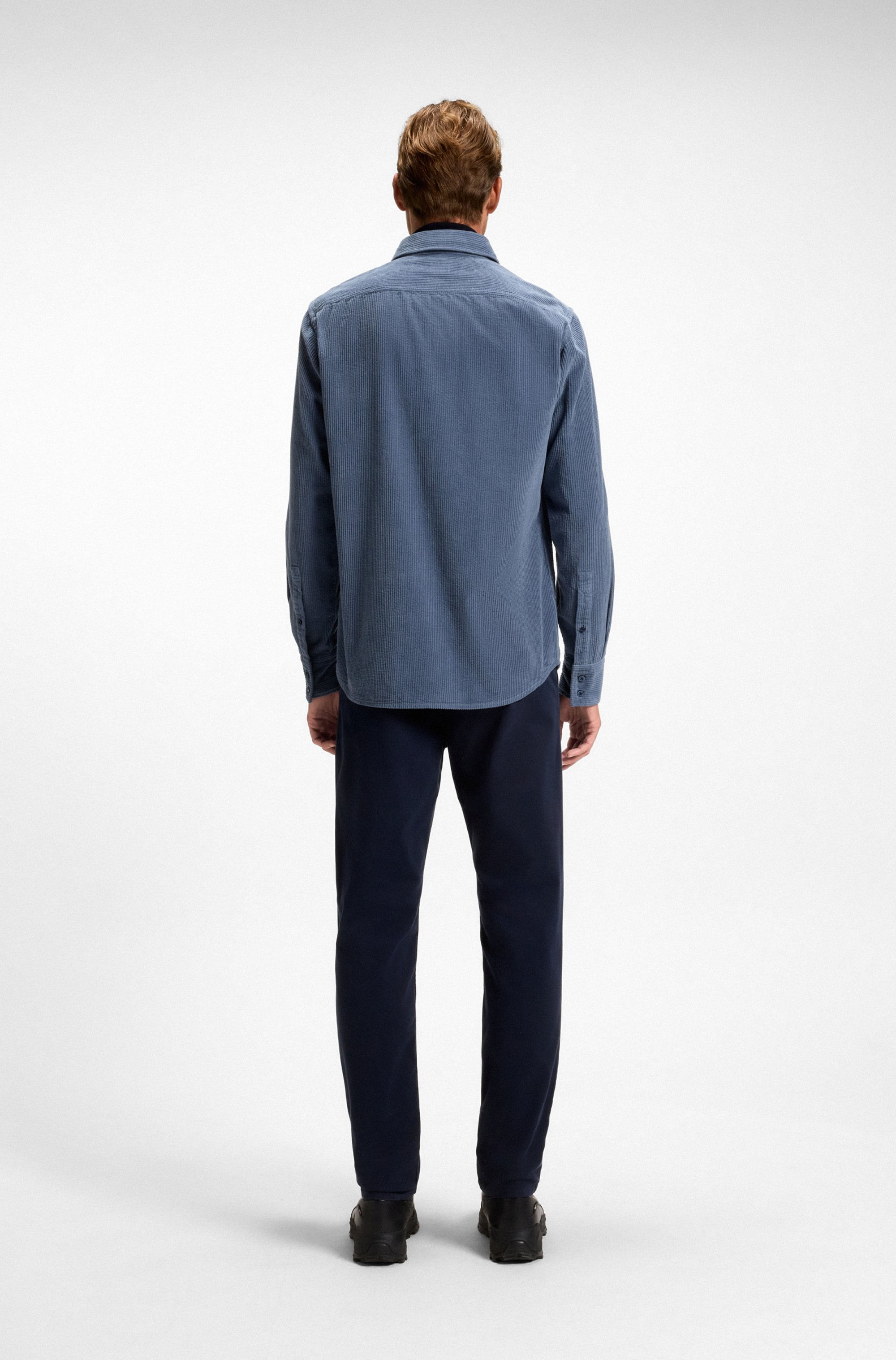 BOSS ORANGE Langarmhemd »Relegant«, aus Cord, reuglar fit, Kentkragen