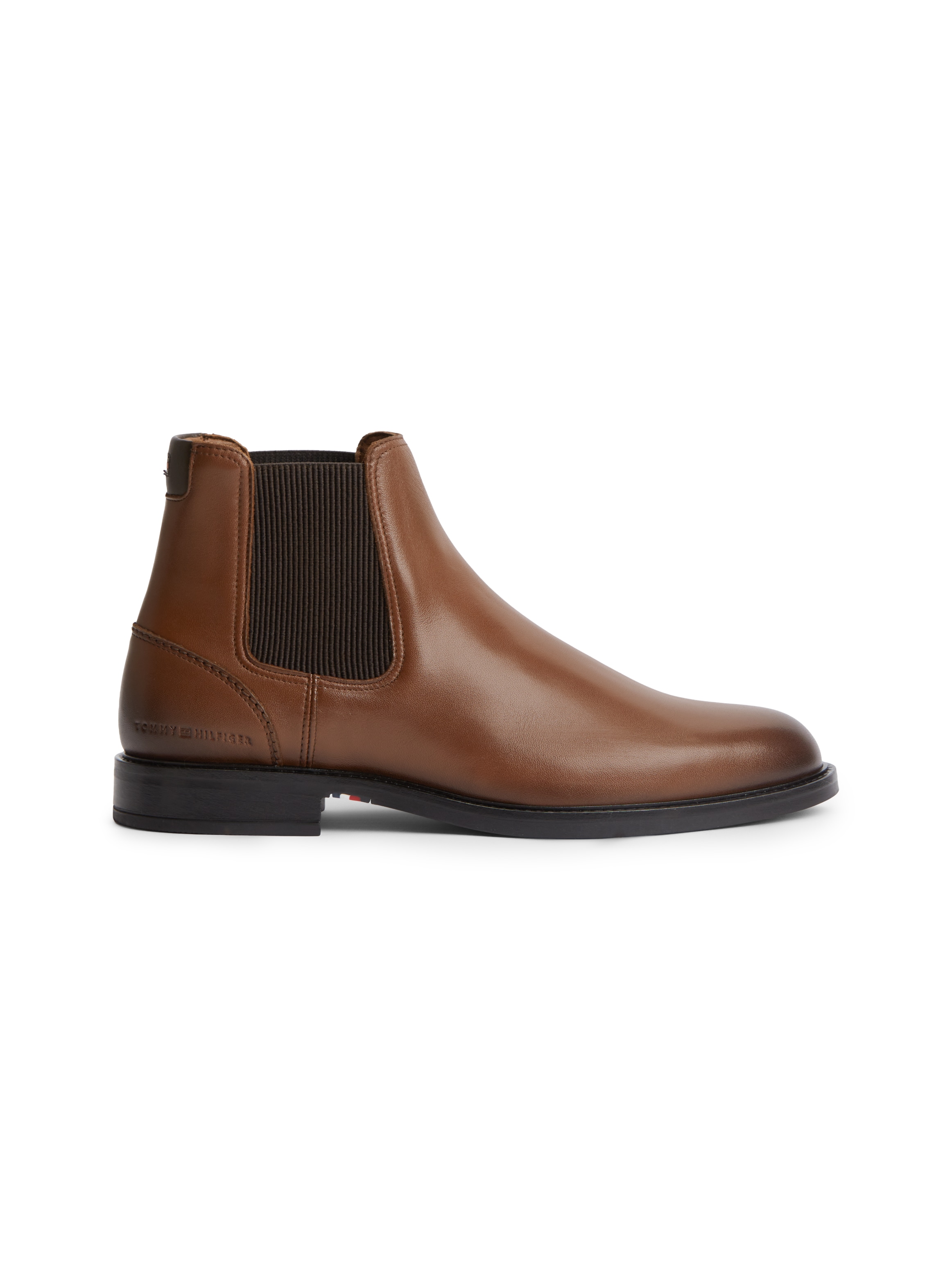 Tommy Hilfiger Chelseaboots »CORPORATE DRESSY LTH CHELSEA«  Stiefelette, Businessboots mit Used Finish