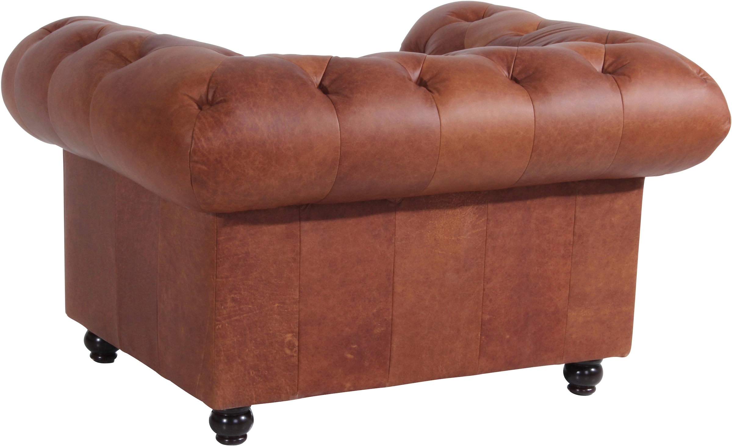 Max Winzer® Chesterfield-Sessel »Old England, Loungesessel, bequem, mit tollen Details«, Ledersessel mit Knopfheftung & Ziernägeln