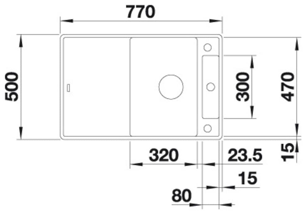 Blanco Granitspüle »AXIA III 45 S-F« 1 Stk. tlg. inklusive gratis Esche-Compound-Brückenschneidebrett