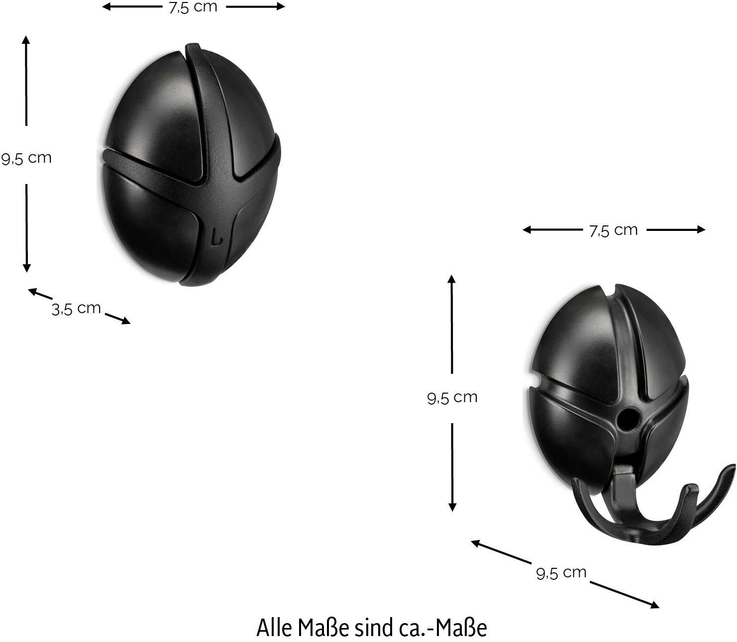 Spinder Design Garderobenhaken »TICK BIO« Design-Garderobe aus recyceltem ABS und mit klappbaren Haken