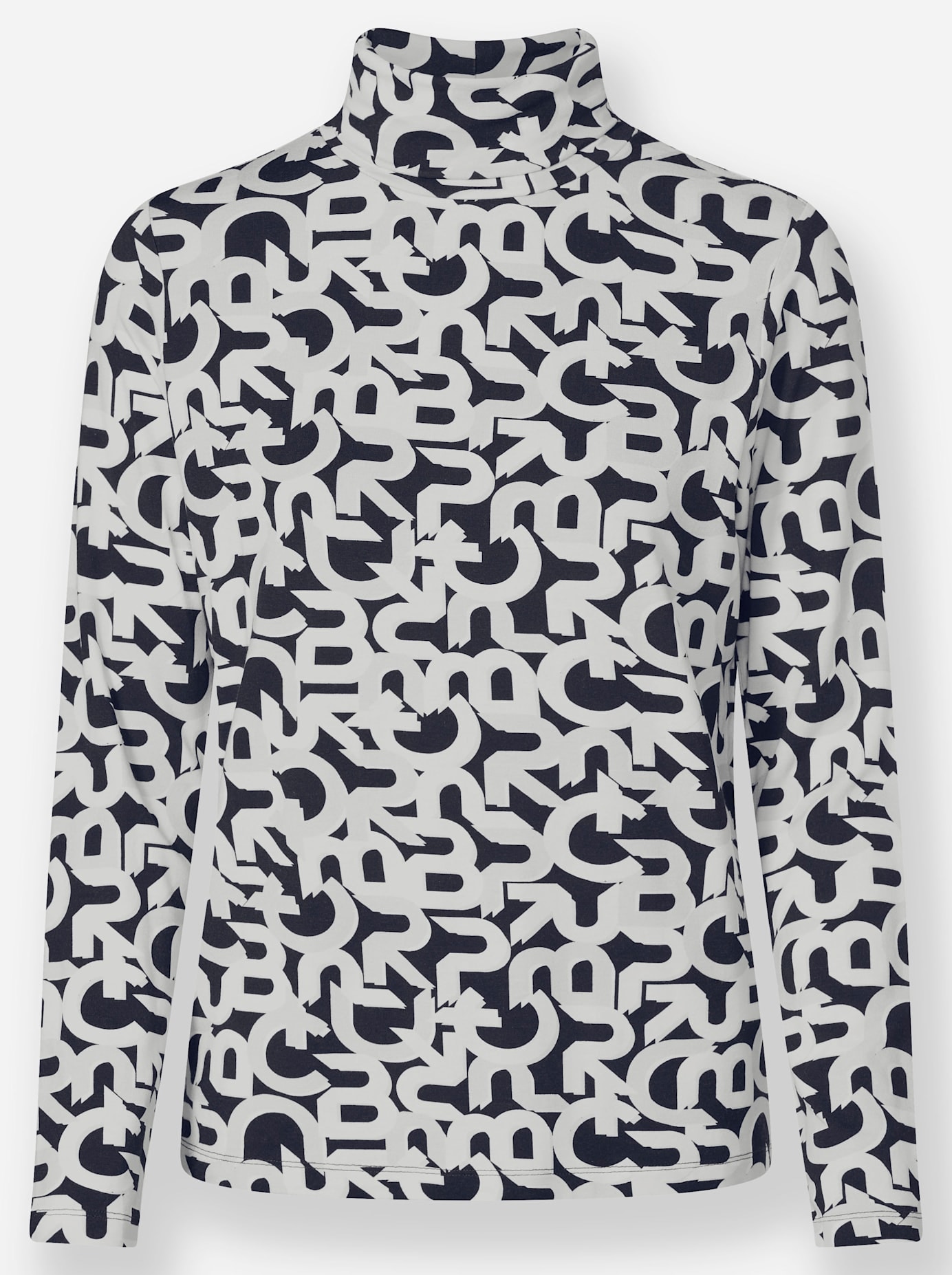 heine Rollkragenshirt »Druck-Shirt«, (1 tlg.)