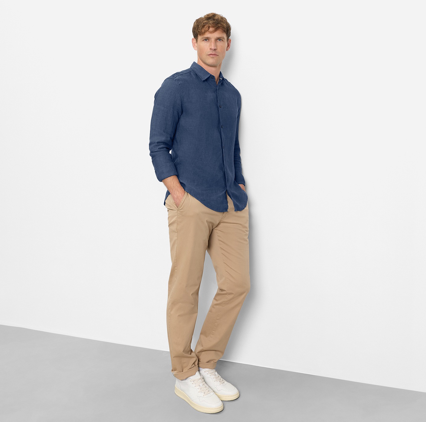 OLYMP Leinenhemd Kentkragen, casual