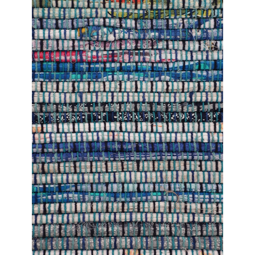 carpetfine Läufer »Kelim Chindi«, rechteckig, 6 mm Höhe, Flachgewebe Wendeteppich mit Fransen, Wohnzimmer