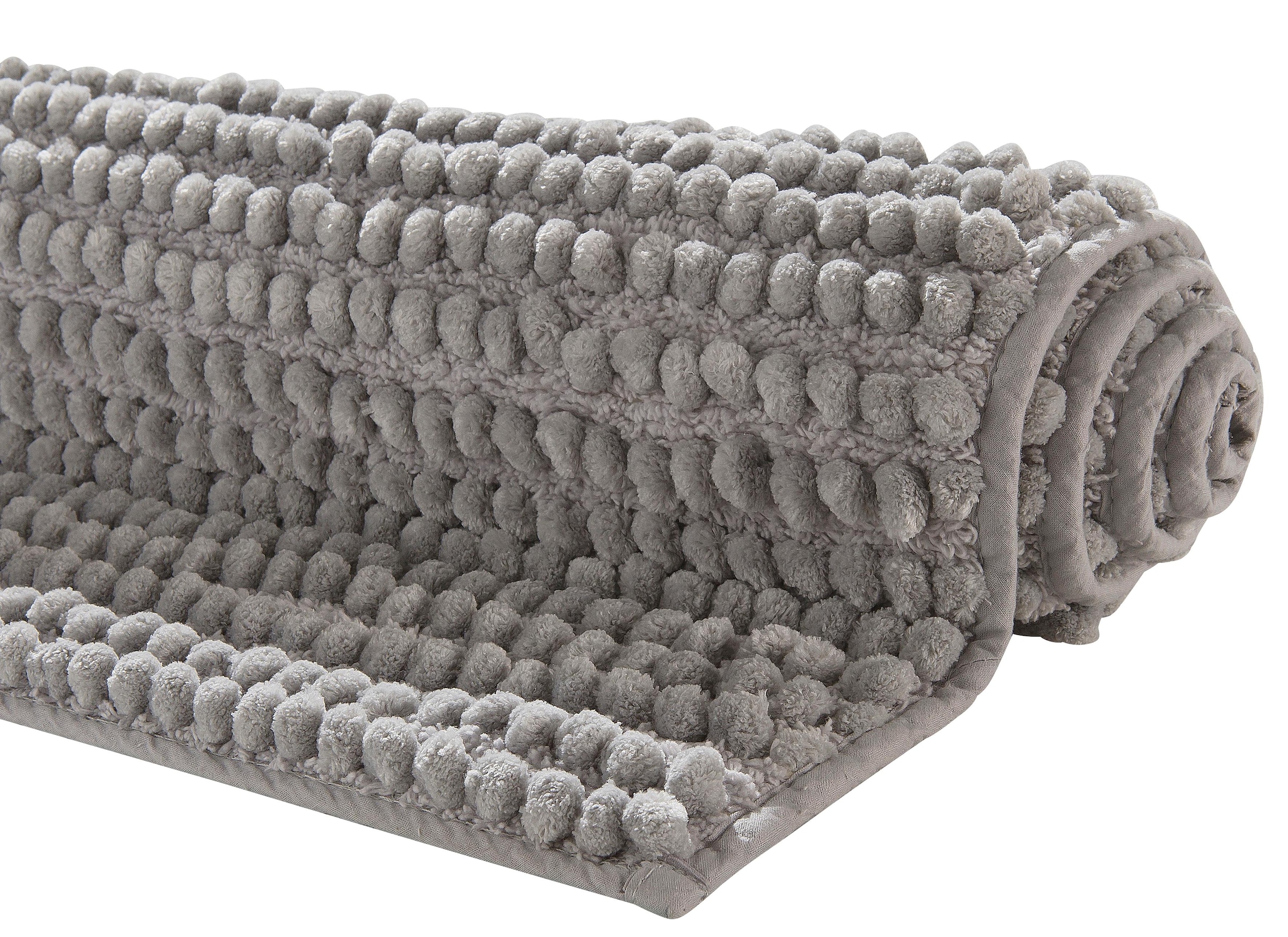my home Badematte »Renat, Badvorleger, Badezimmer Teppich, Scandi«, fußbodenheizungsgeeignet-schnell trocknend-strapazierfähig, Badteppich, Badgarnitur, Chenille-Optik, auch als 3 tlg. Set