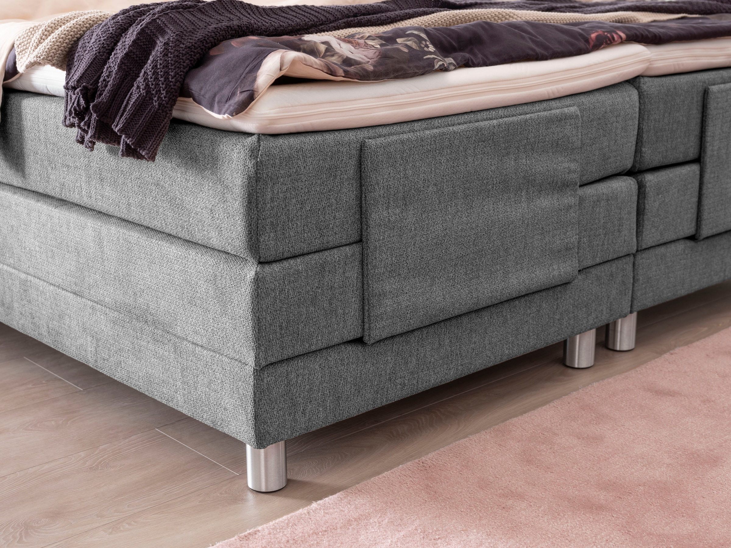 ADA trendline Boxspringbett »Edina«, mit motorischer Verstellung, inklusive Matratzen und Topper