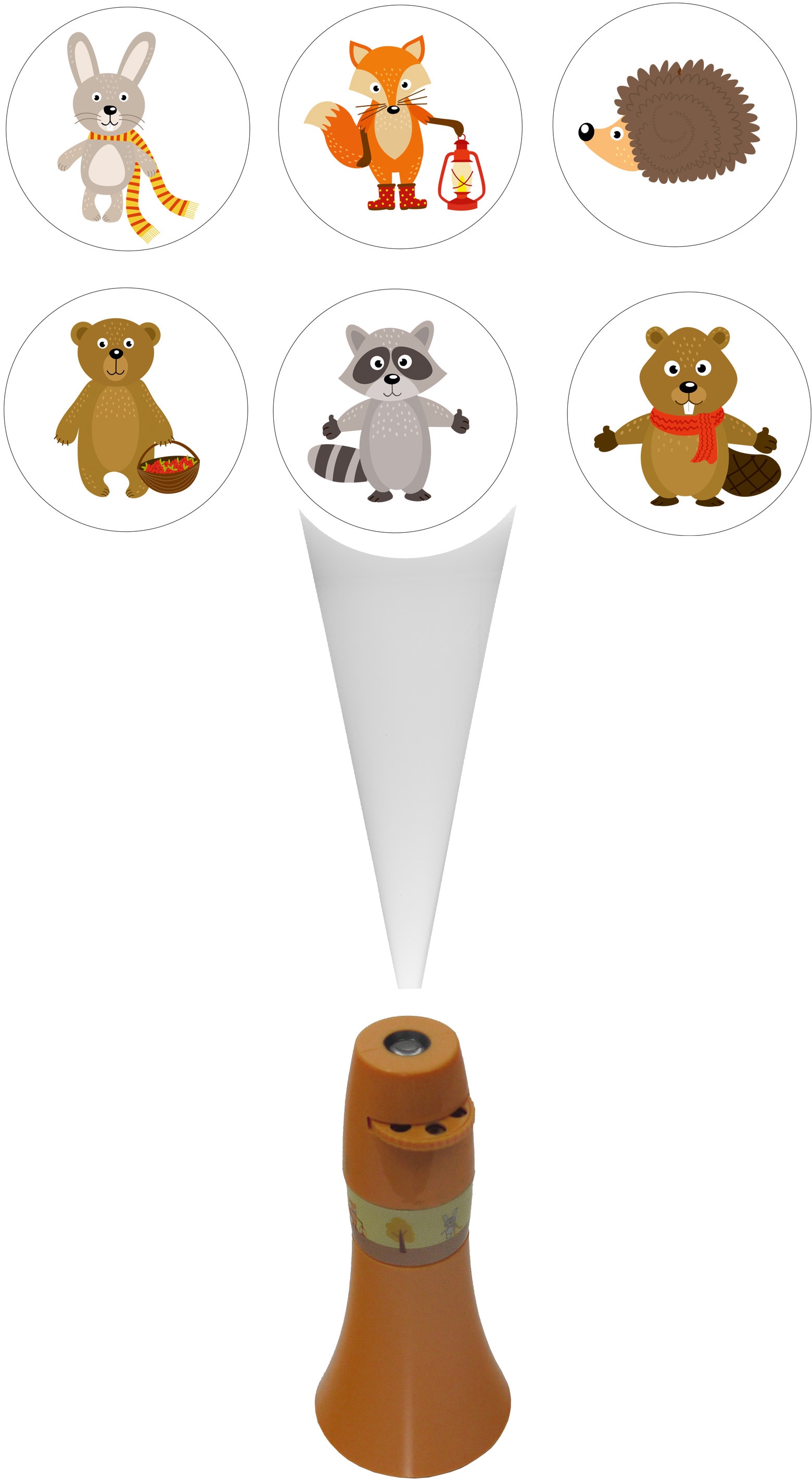 niermann LED Nachtlicht »Waldtiere«, 1 flammig, Leuchtmittel LED-Modul | LED fest integriert, Set Waldtiere 2 (1 x Stecker-Nachtlicht, 1 x Taschenprojektor)