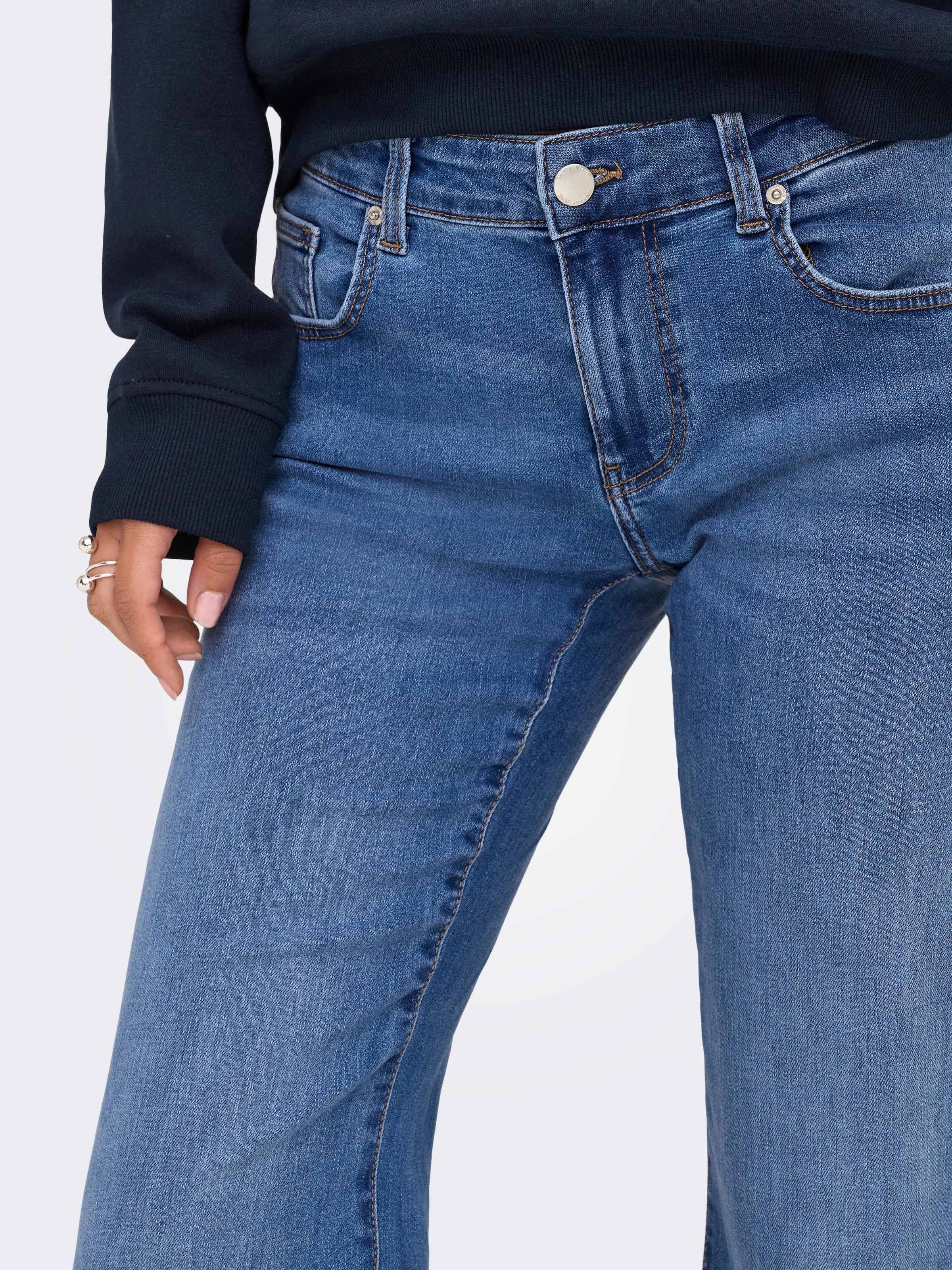 ONLY Bootcut-Jeans »ONLTIGER LW WIDE MB FLARED DNM PIM«