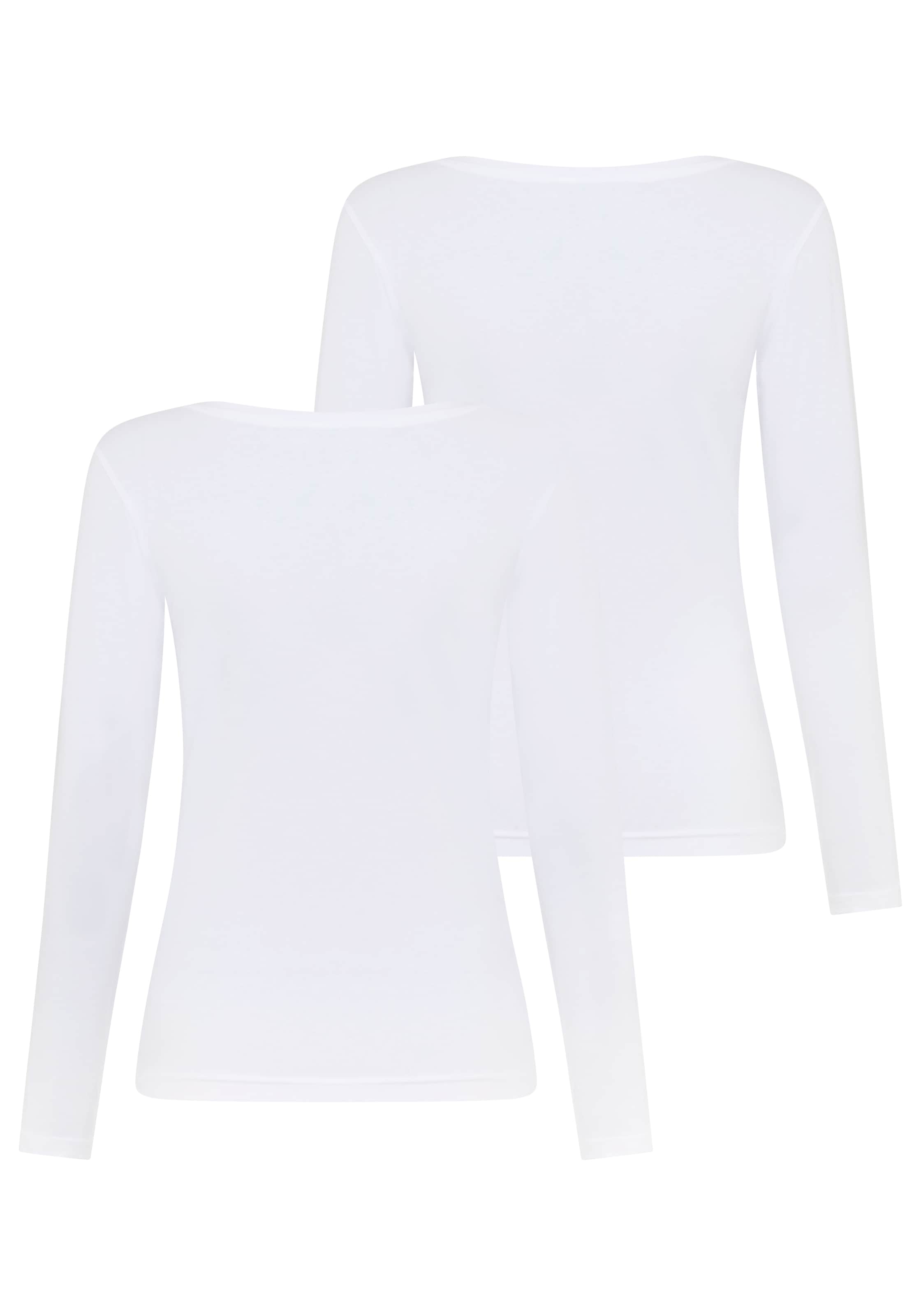 YSABEL MORA Langarmshirt 2er Pack,  Rundhals-Ausschnitt, weich, Baumwollmix, elastisch