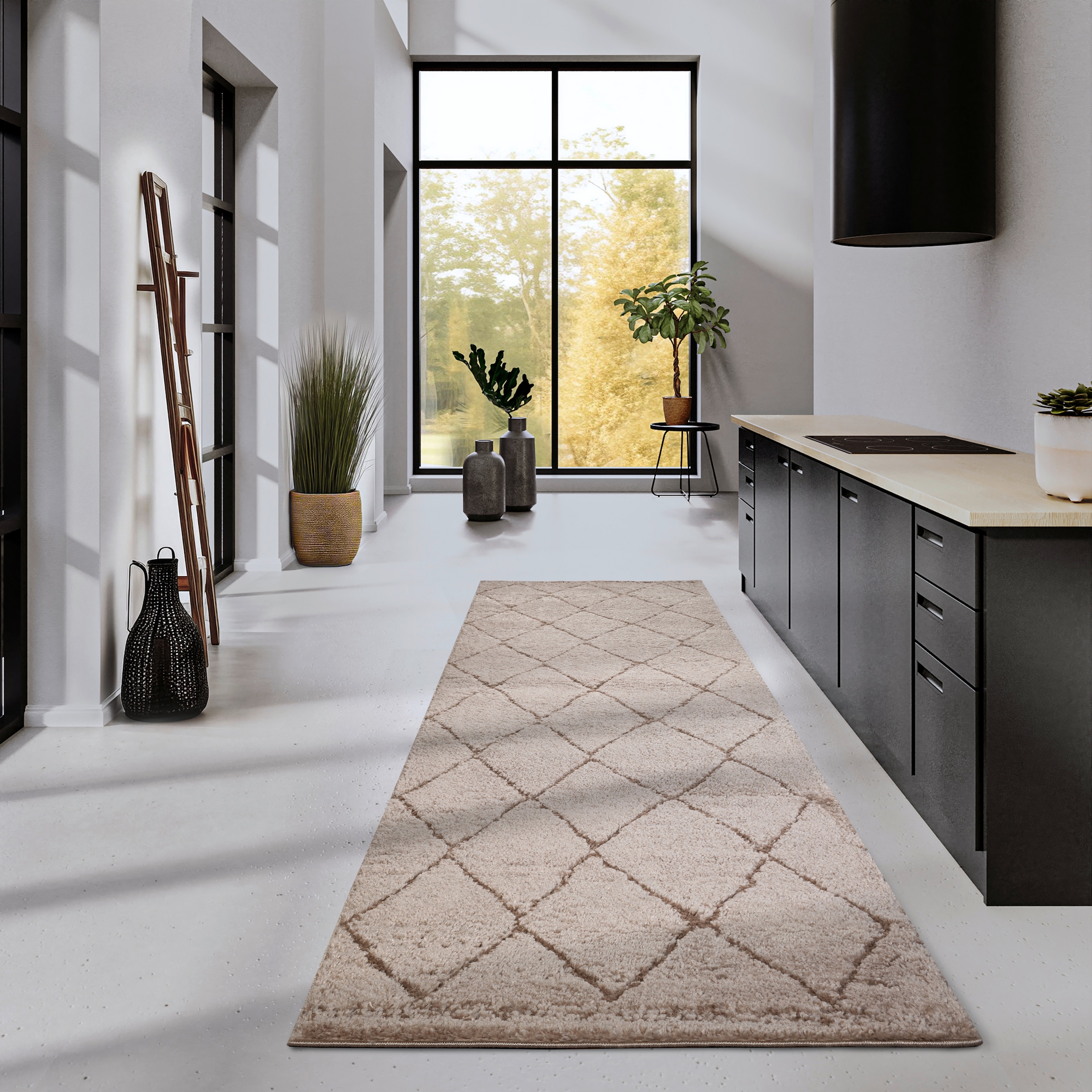 ELLE DECORATION Hochflor-Teppich »Perrotin«, rechteckig, 18 mm Höhe, Läufer, Shaggy, flauschig, weich, Langflor, modern, Hoch Tief Effekt