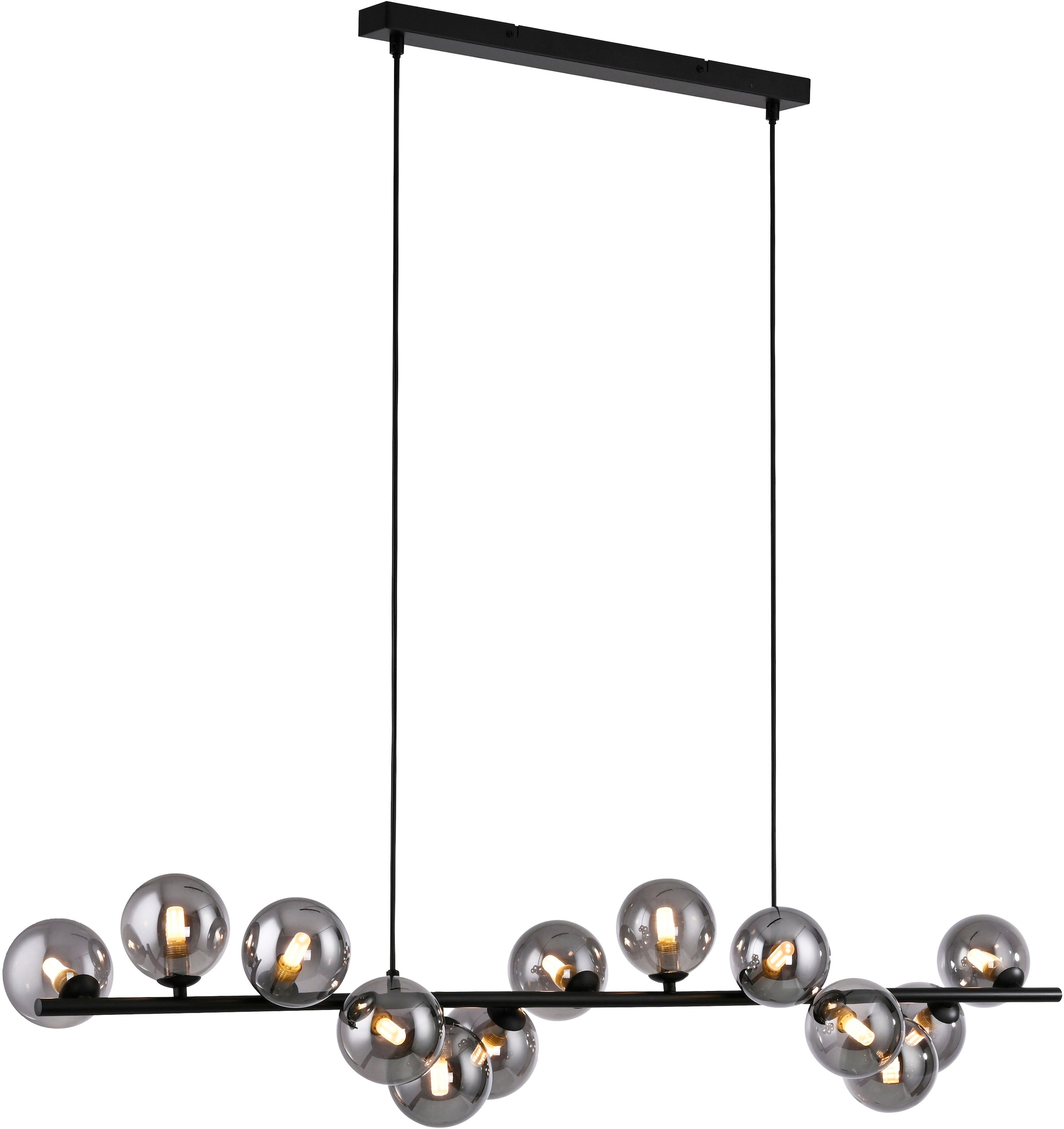 SCHÖNER WOHNEN-Kollektion LED Pendelleuchte »DUBAI« G9 1 Stk. Warmweiß SCHÖNER WOHNEN Kollektion, Höheneinstellbar, Rauchgläser