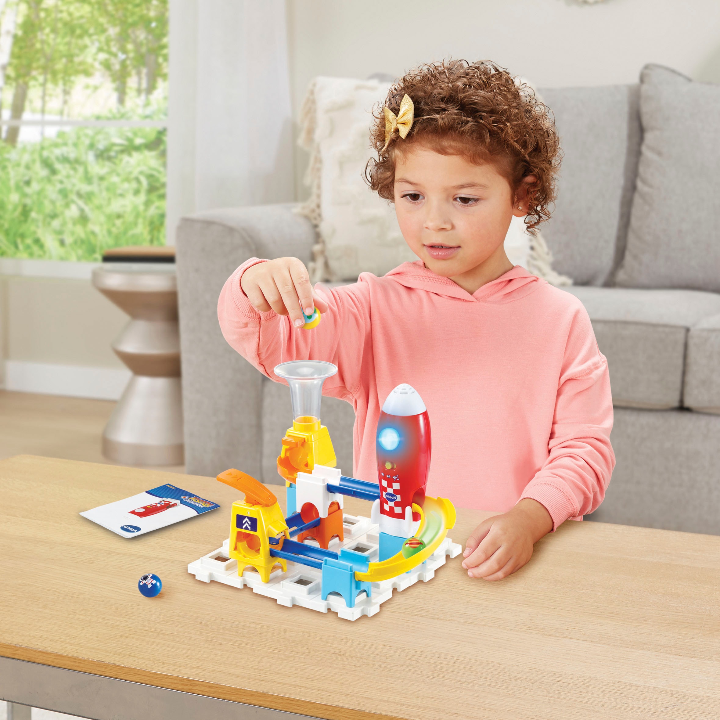 Vtech® Kugelbahn »Marble Rush - Kugelbahn-Set Rakete«, mit Licht und Sound