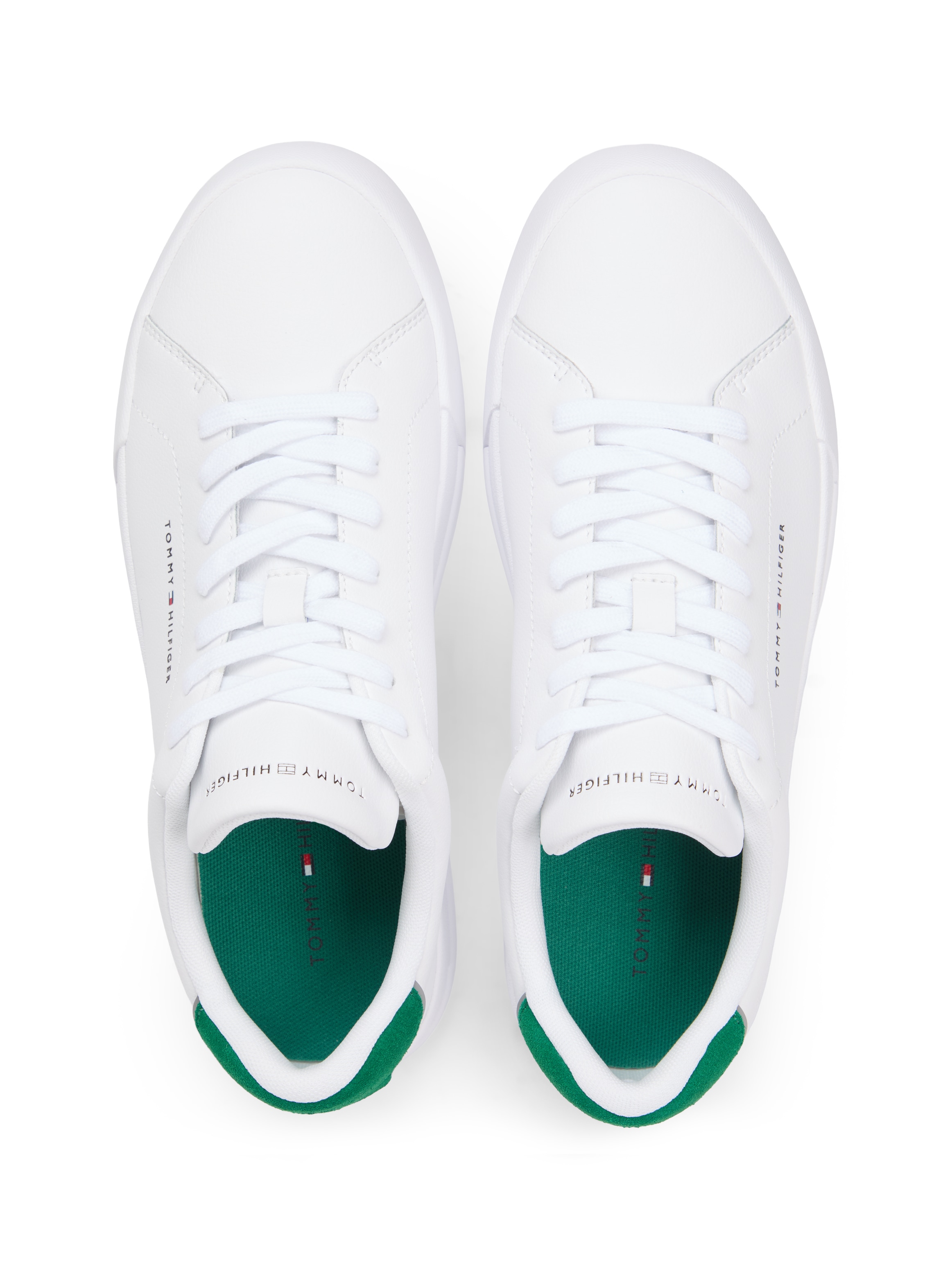 Tommy Hilfiger Sneaker »TH COURT LTH DETAIL ESS«  , Freizeitschuh, Halbschuh, Schnürschuh mit seitlichem Logoschriftzug