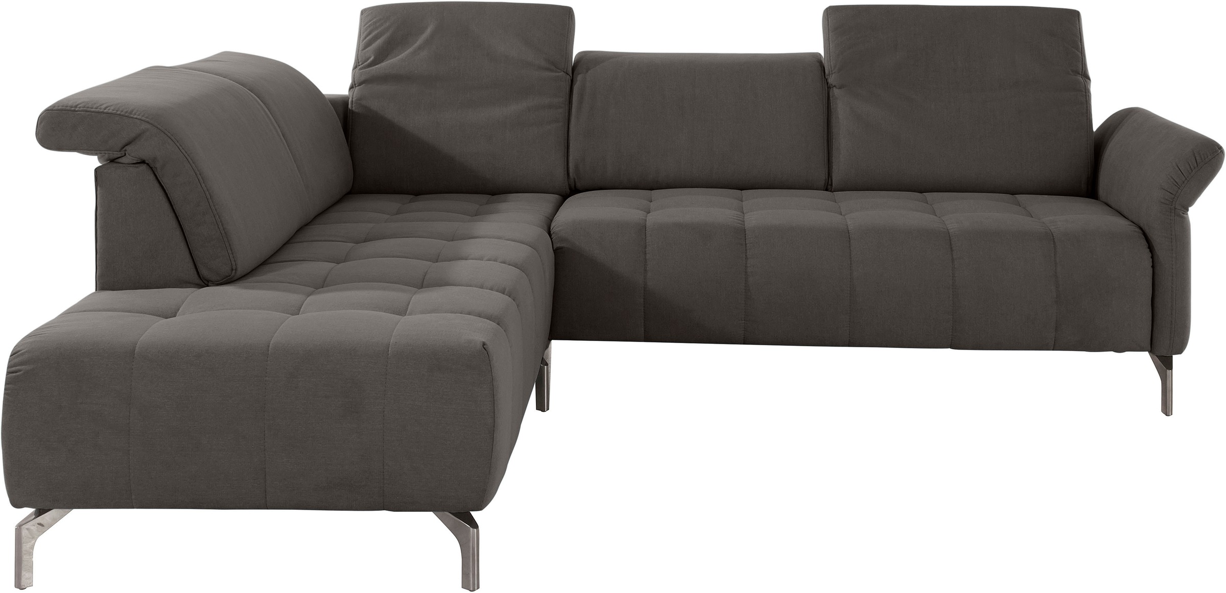 INOSIGN Ecksofa »Fresh L-Form«, Federkern, wahlweise Kopfteilverstellung und motorischer Vorziehsitz