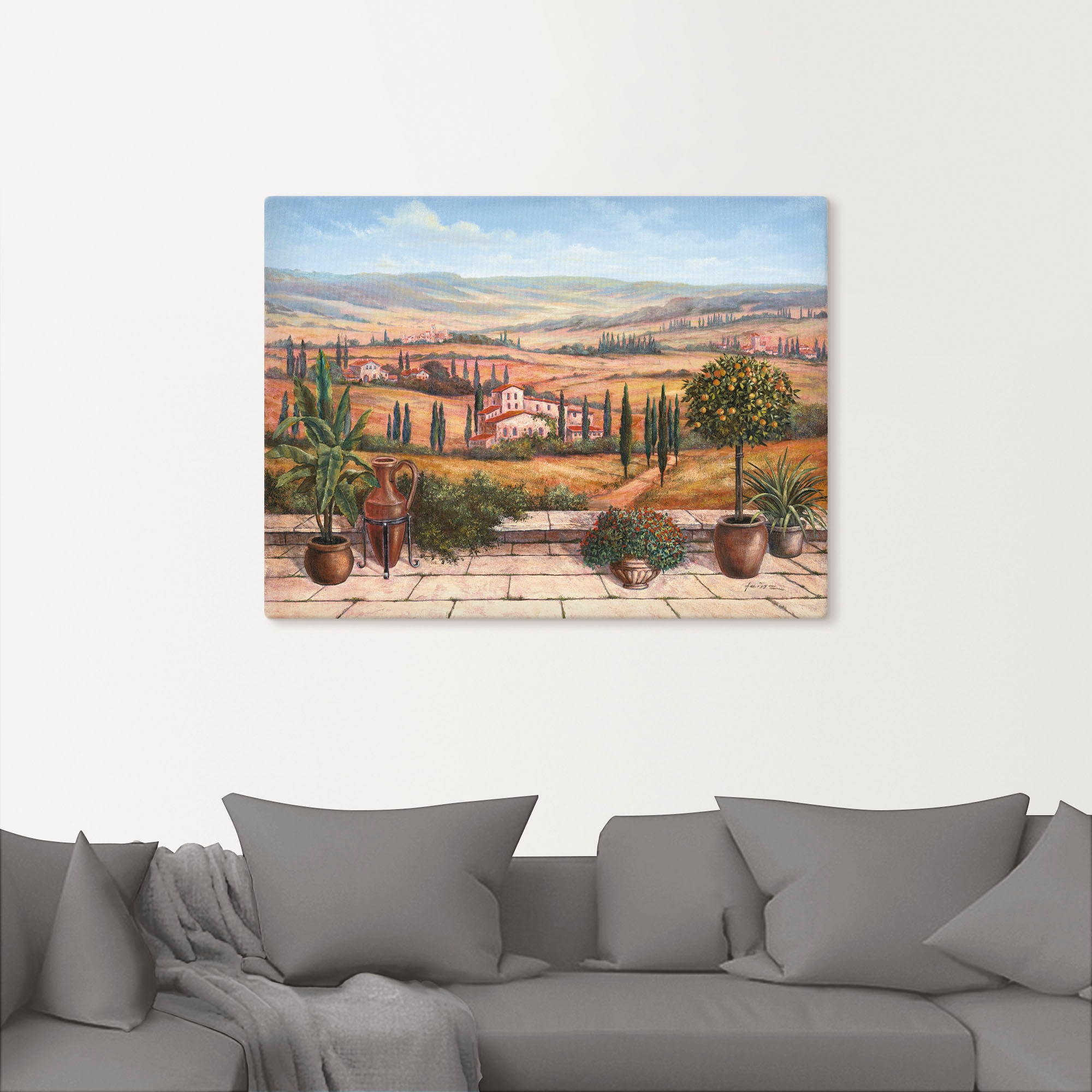 Artland Wandbild »Terrasse« Europa 1 Stk. tlg. als Alubild, Leinwandbild in verschied. Größen