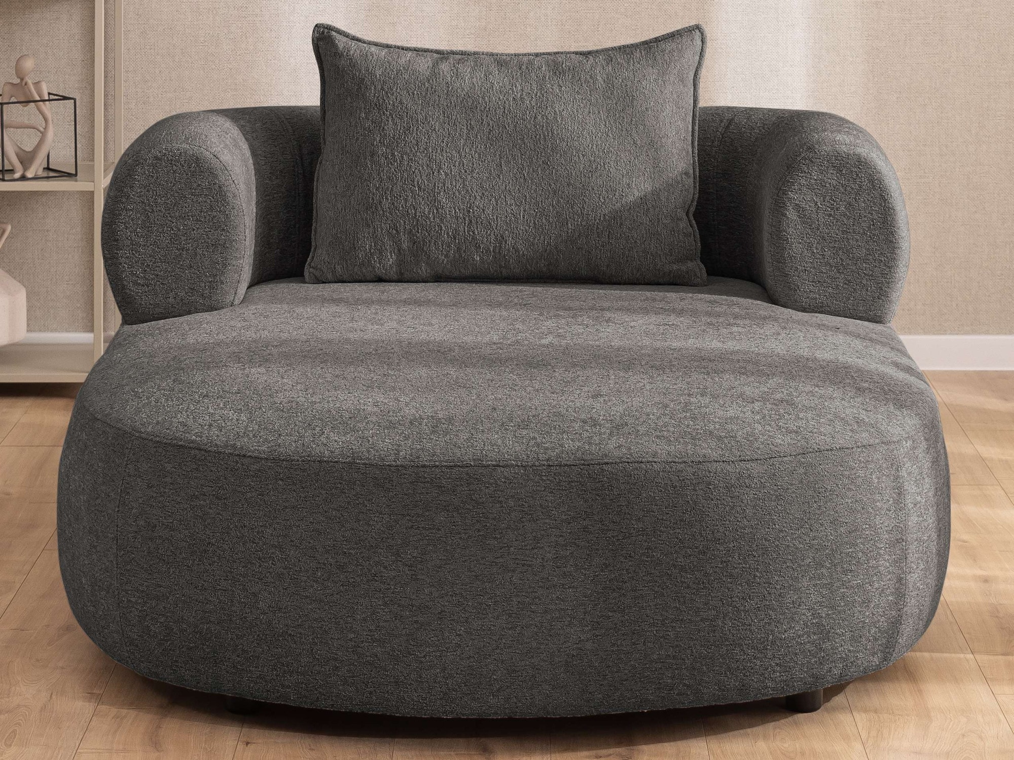 Home affaire XXL-Sessel »LUSSAC Loveseat extra tief, große Sitzfläche, Maße B/T/H: 123/158/78cm« hoher Sitzkomfort und modernes Design, Sofa ohne Bettfunktion