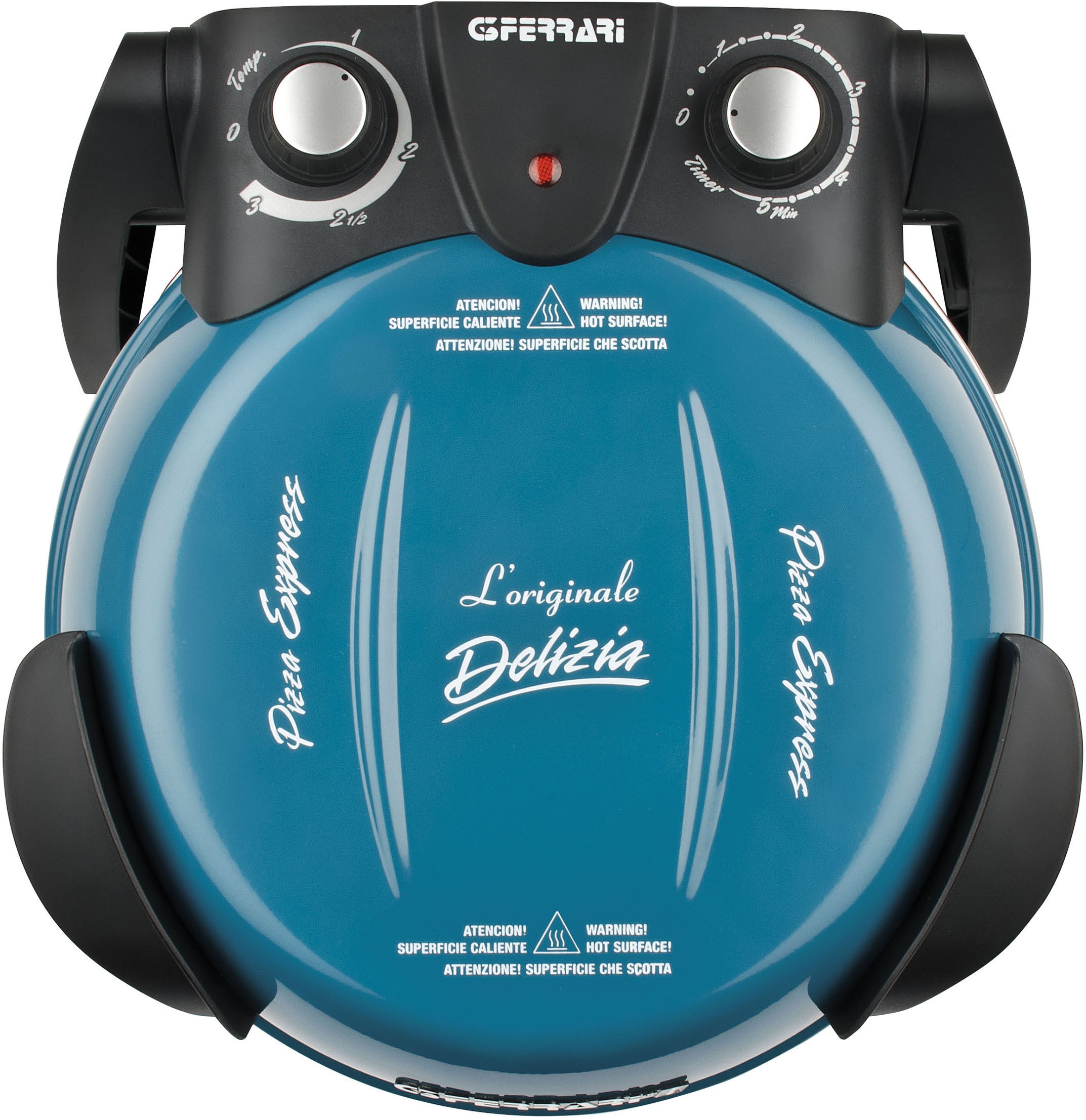G3Ferrari Pizzaofen »G3Ferrari Delizia G1000604 blau«, bis 400 °C mit feuerfestem Naturstein / Pizza und Fladen uvm. in 3 Min