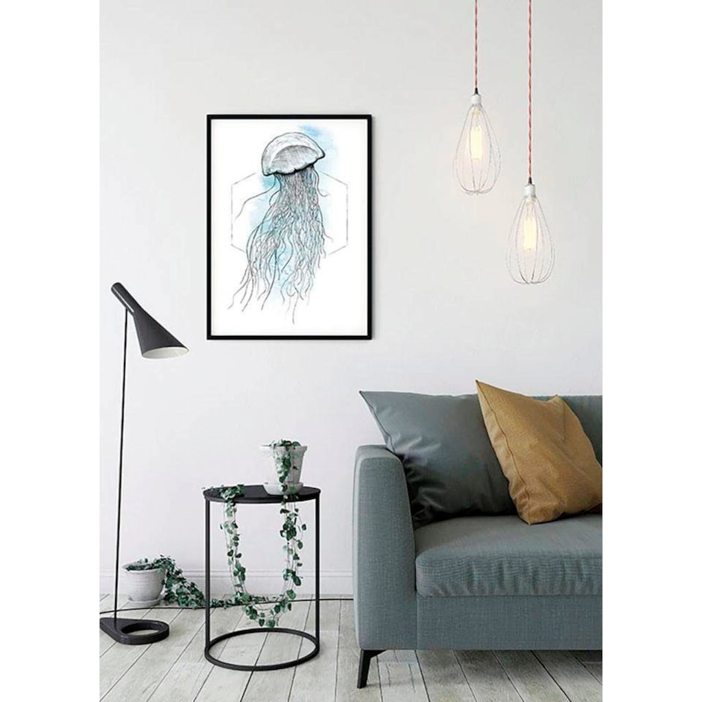 Komar Poster »Jellyfish Watercolor«, Tiere, (1 St.)