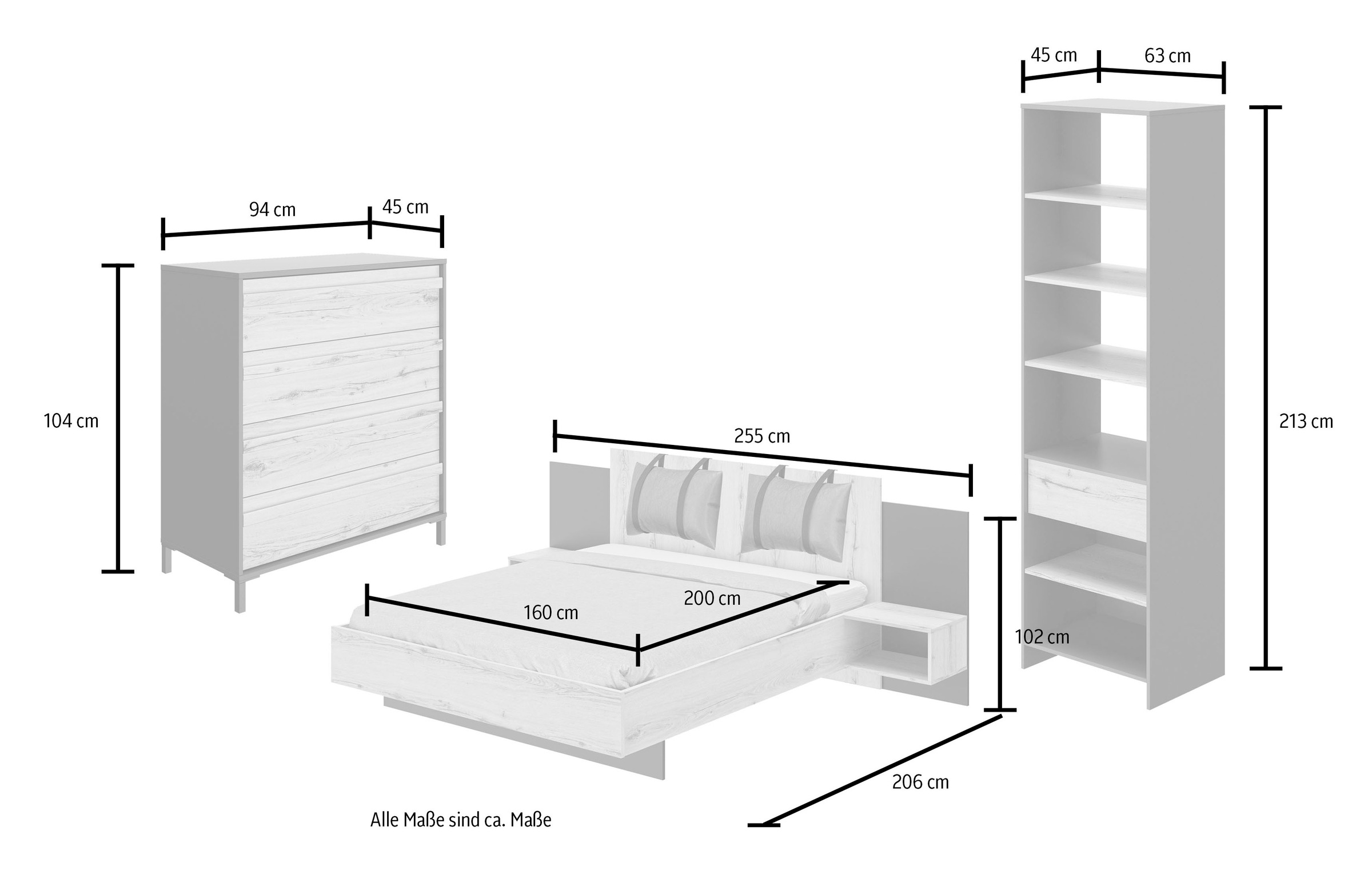 »Mimizan«, (6 St.) online Schlafzimmer-Set bei Gami OTTO