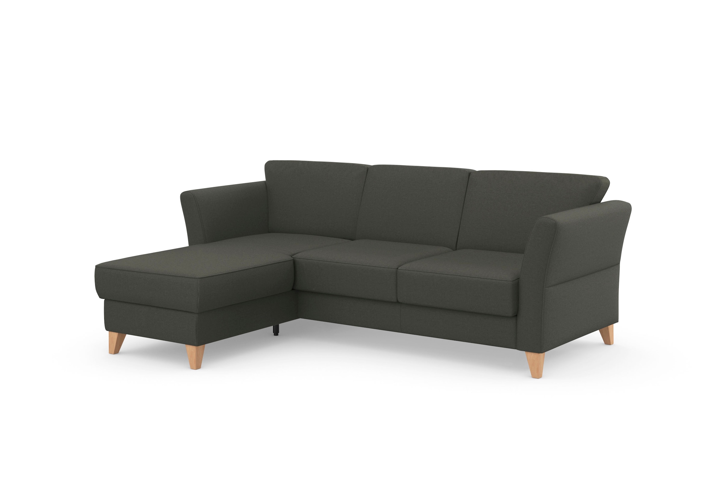 sit&more Ecksofa »Visby L-Form«, Wahlweise mit Bettfunktion und Bettkasten, frei im Raum stellbar