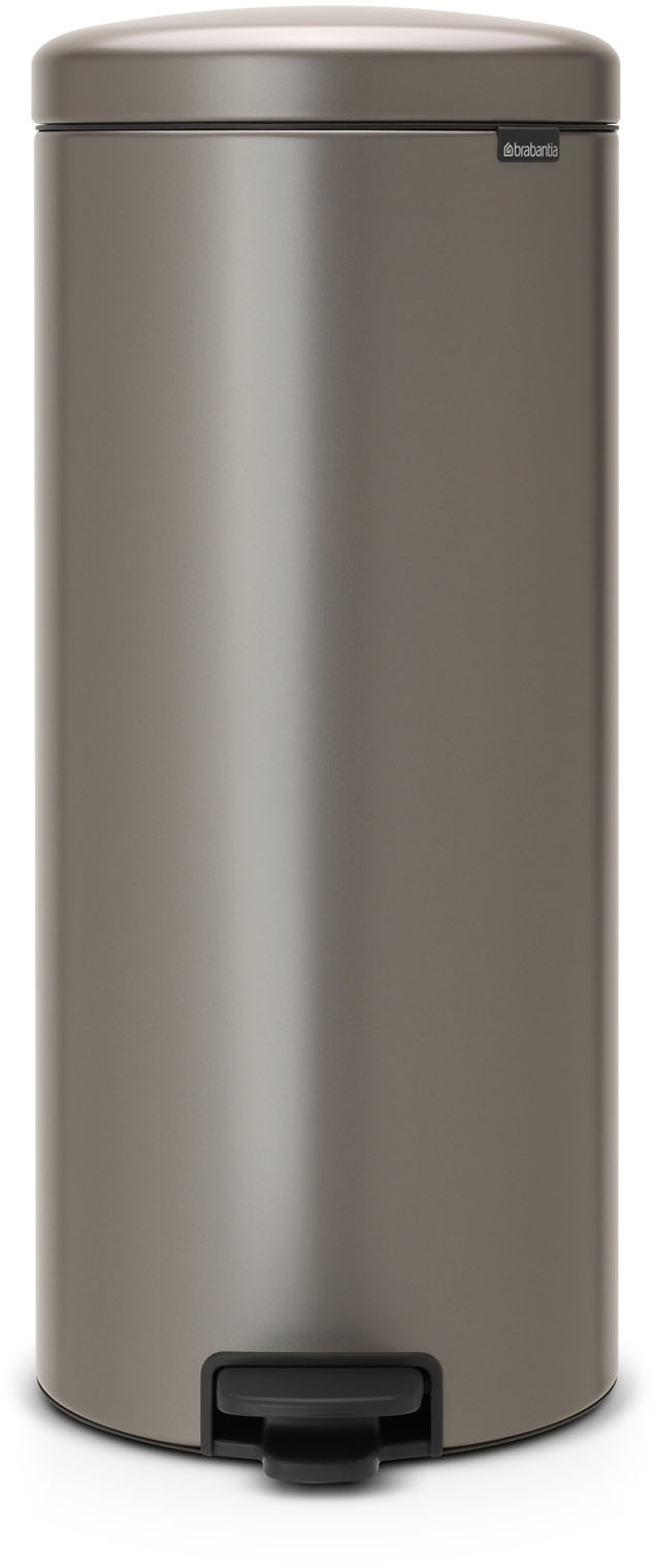 Brabantia Mülleimer »NewIcon Treteimer in silberfarben, Größe B/H/T: 29,3 cm x 67,9 cm x 38 cm