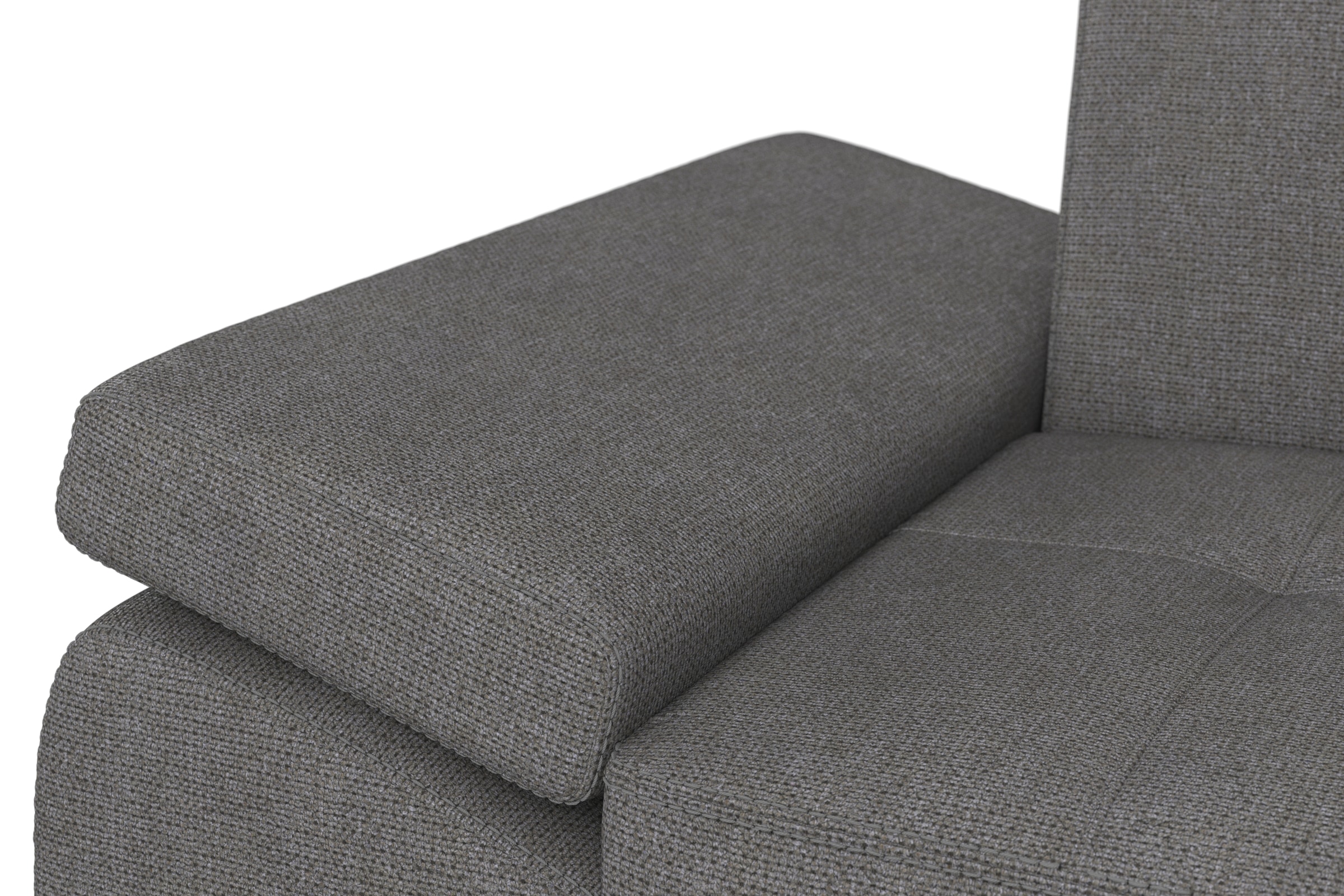DOMO collection Ecksofa »Capelo, komfortabel, klare Linien zeichnen dieses Design aus, L-Form«, mit Armteilverstellung, wahlweise mit Bettfunktion, Federkern