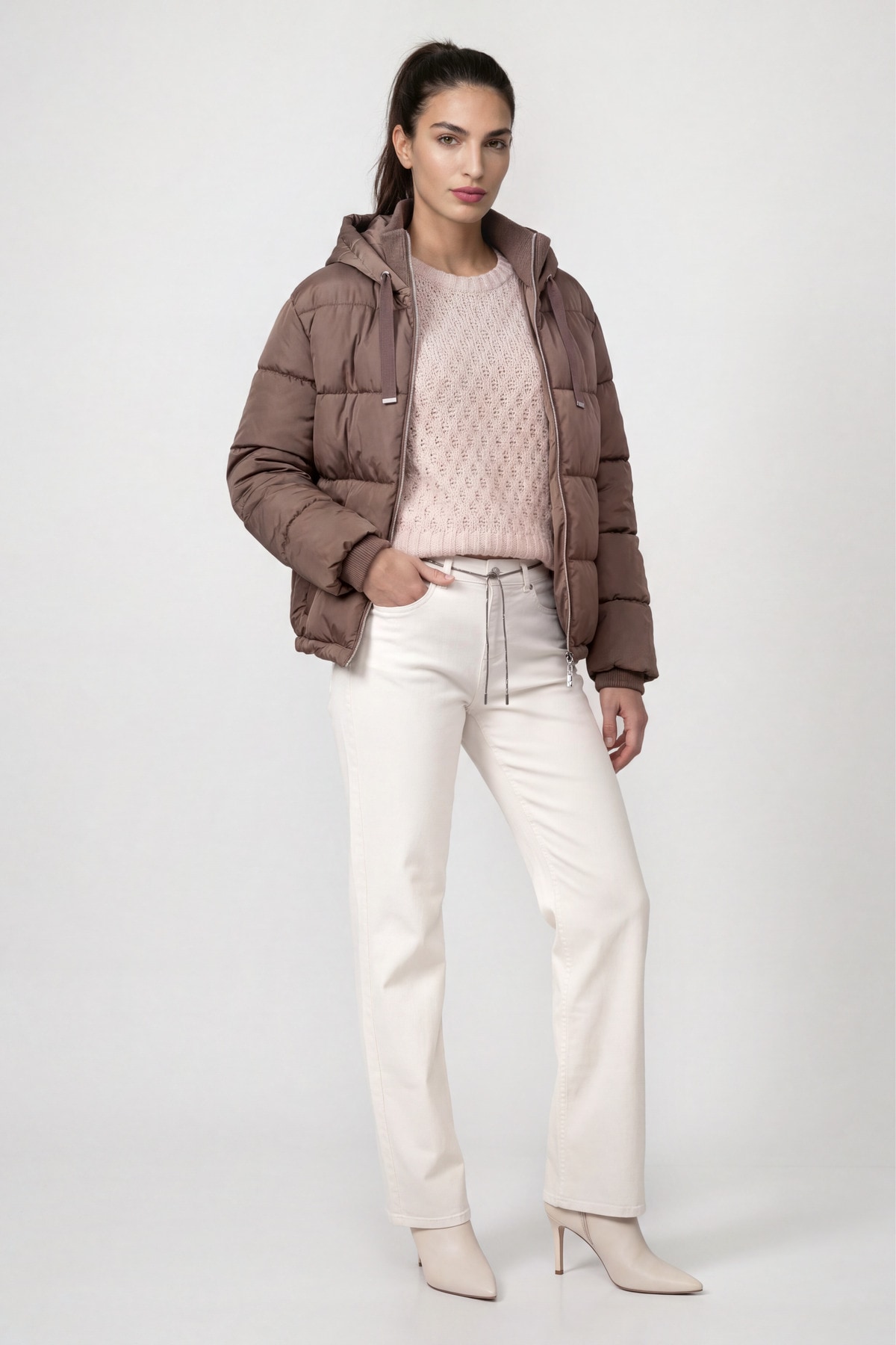 Monari Steppjacke »Jacke Stepp« mit Kapuze Regular fit mit Stehkragen und Kapuze