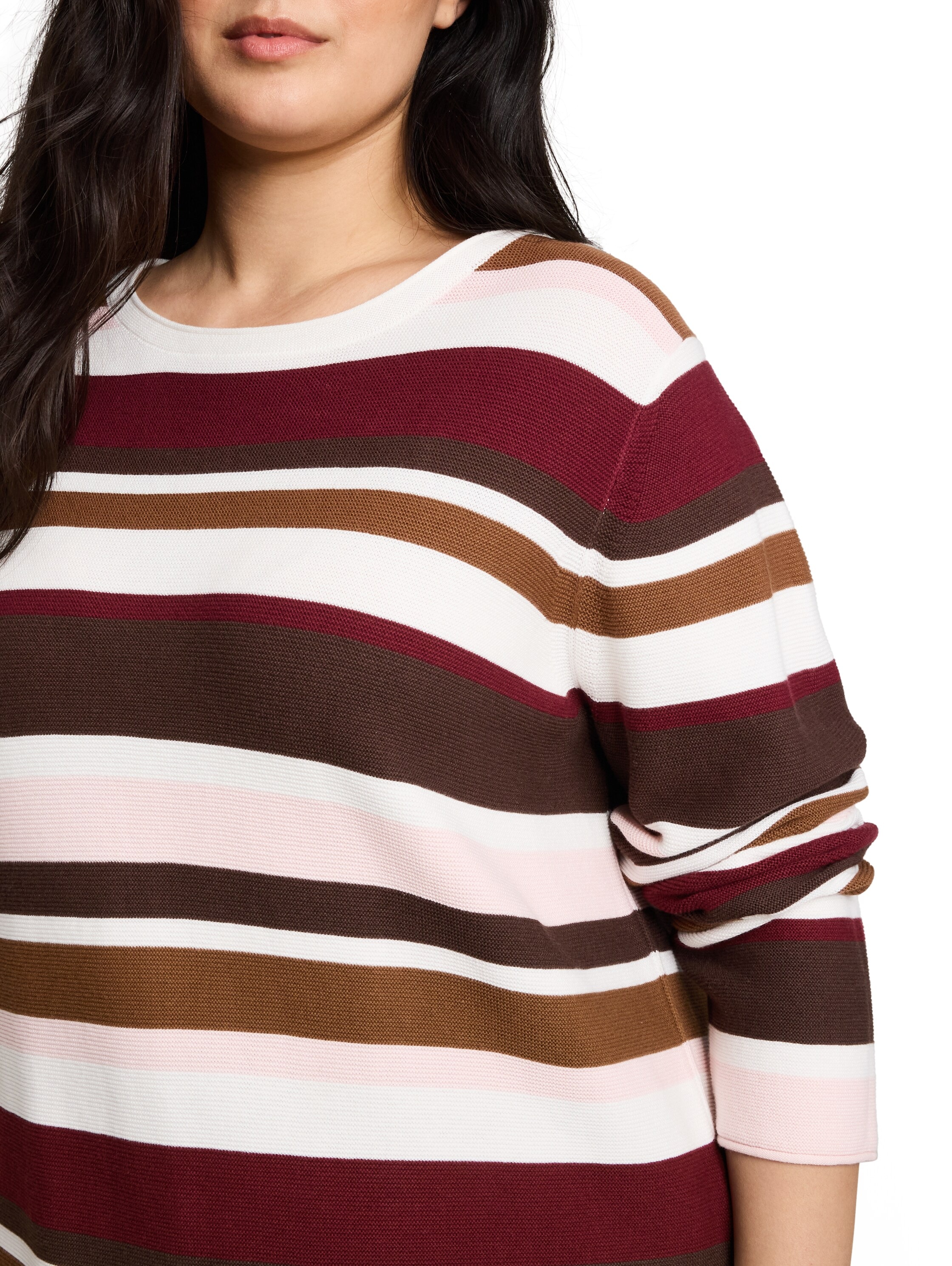 TOM TAILOR PLUS Strickpullover »TTP Pullover« mit feiner Struktur und aus reiner Baumwolle / Große Größen