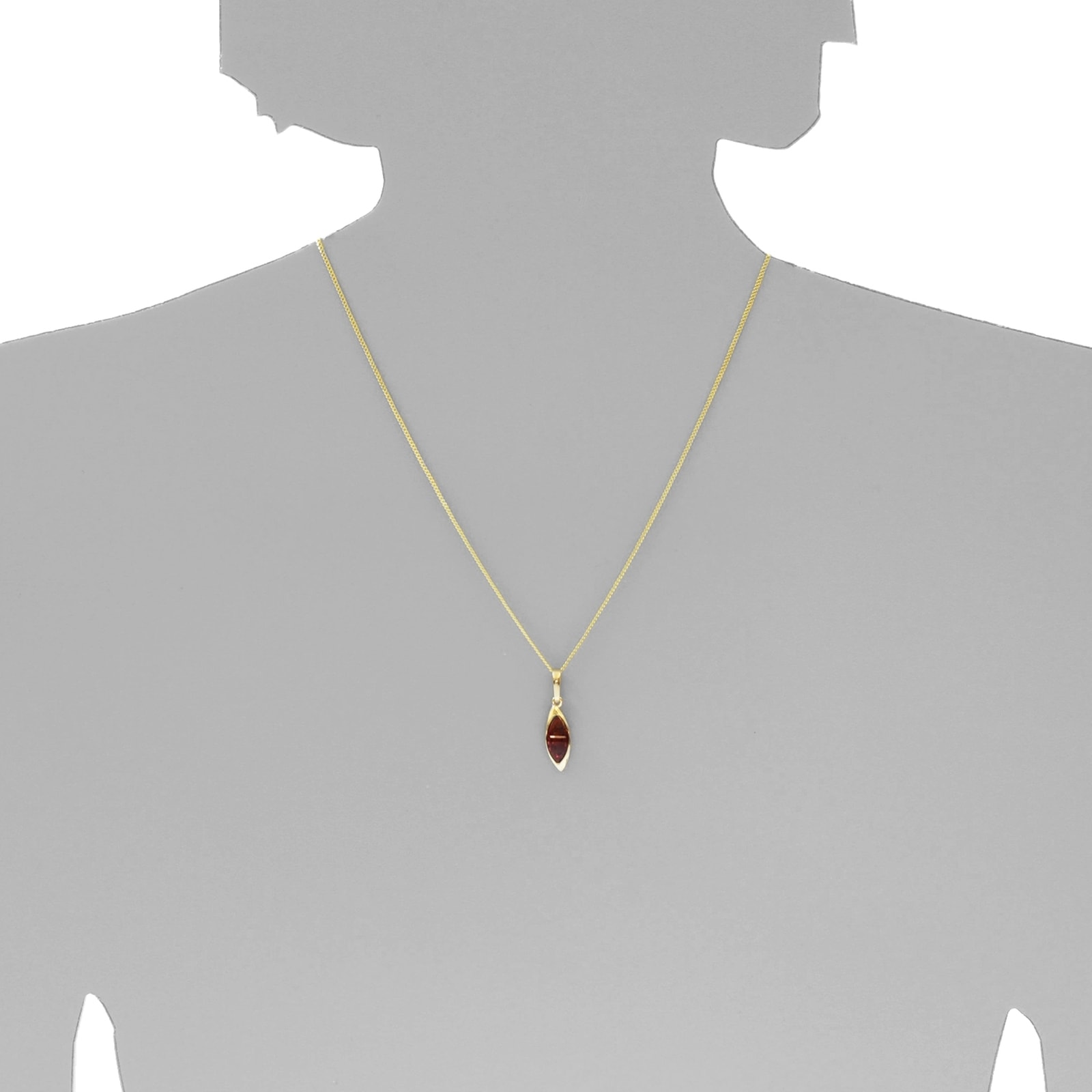 OSTSEE-SCHMUCK Kettenanhänger »- Tonje - Silber 925/000, vergoldet - Bernstein«