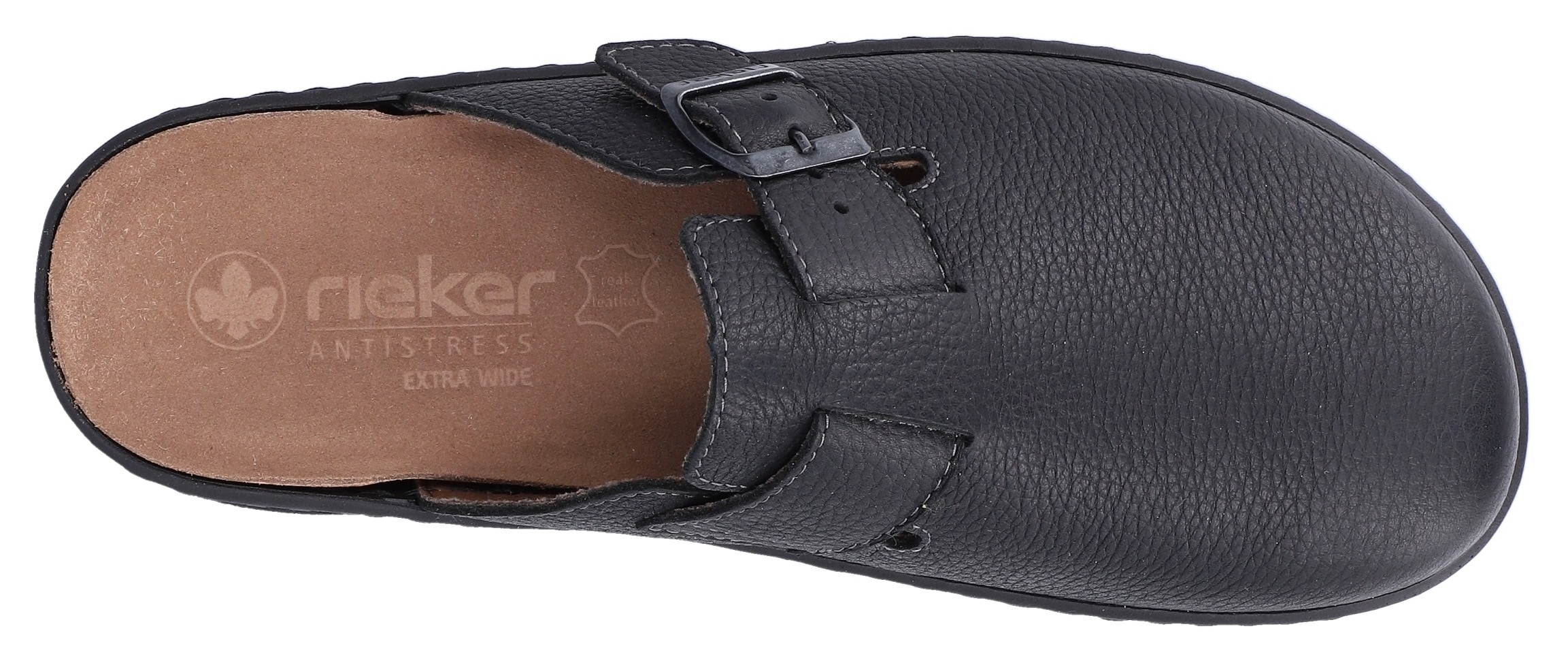 Rieker Clog  Pantolette, Schlupfschuh, Hausschuh mit herausnehmbarem Fußbett